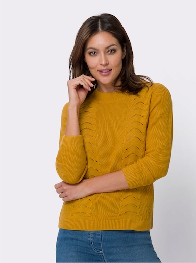 Pullover met lange mouwen - oker