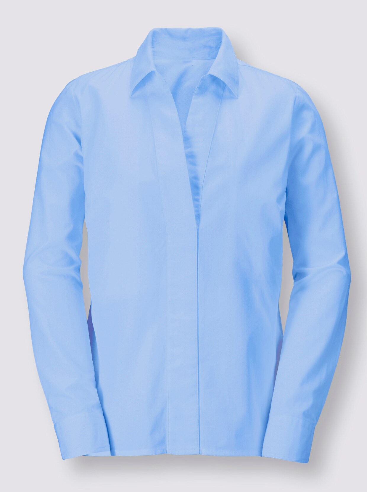 Katoenen blouse - lichtblauw