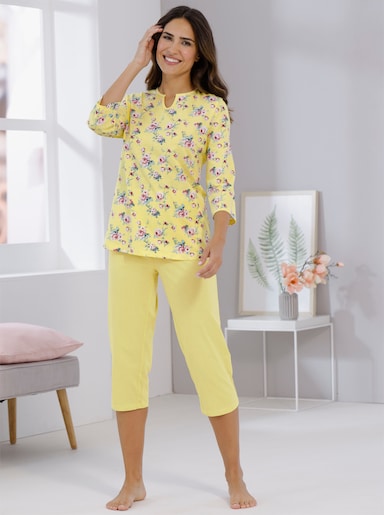 Pyjamas - citron-körsbär-med tryck