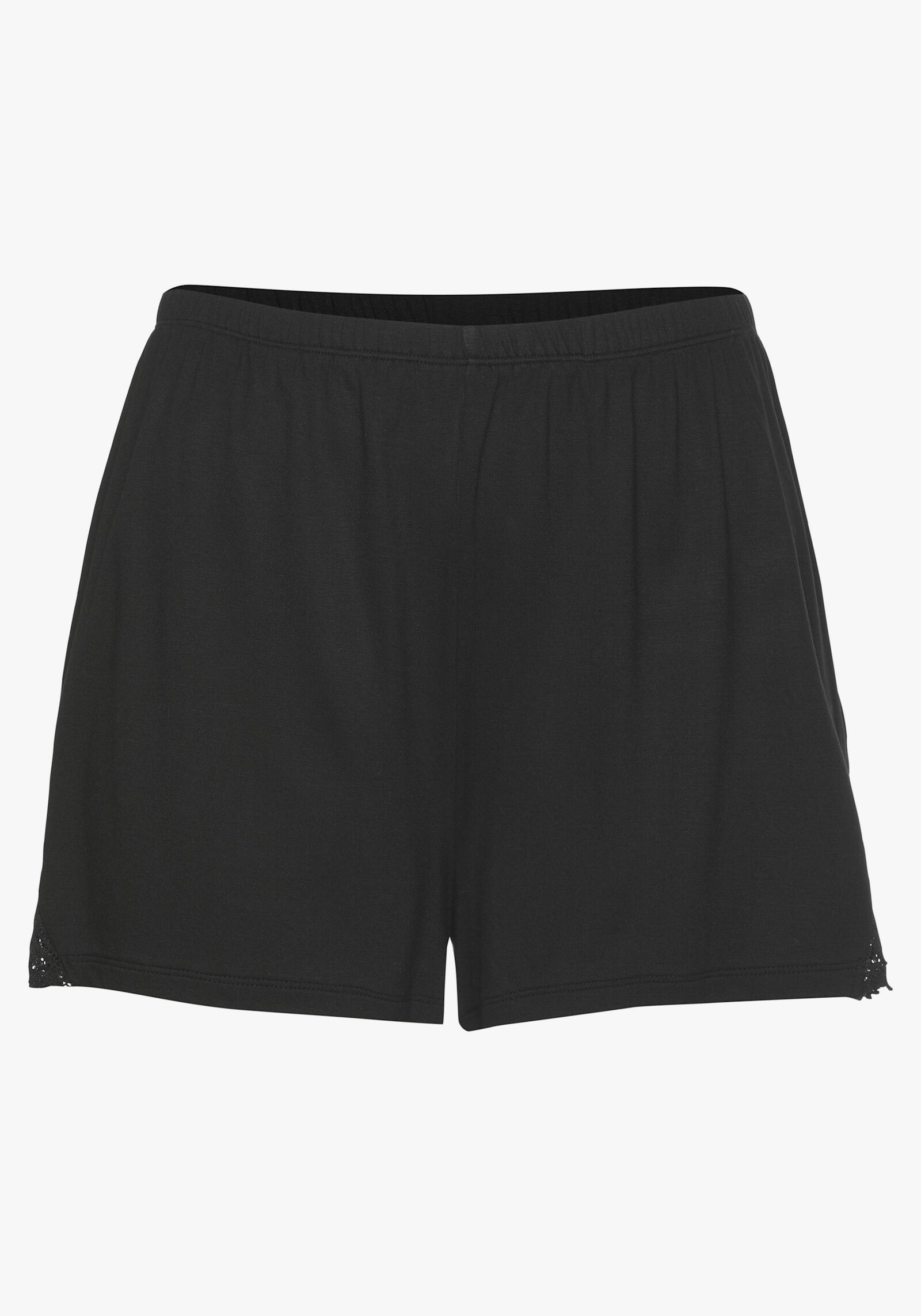 LASCANA Schlafshorts - schwarz
