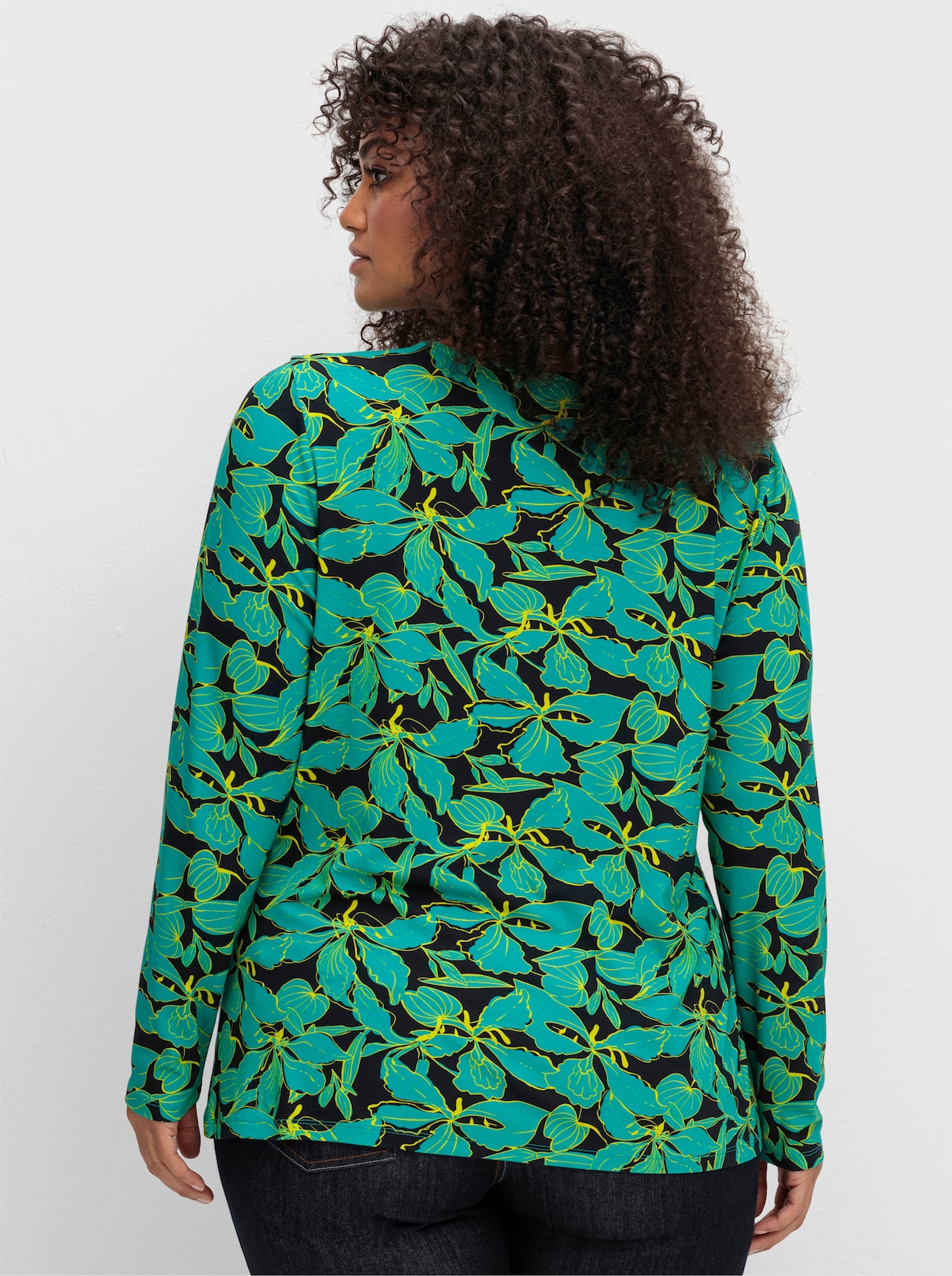 sheego by Joe Browns T-shirt - zwart gedessineerd