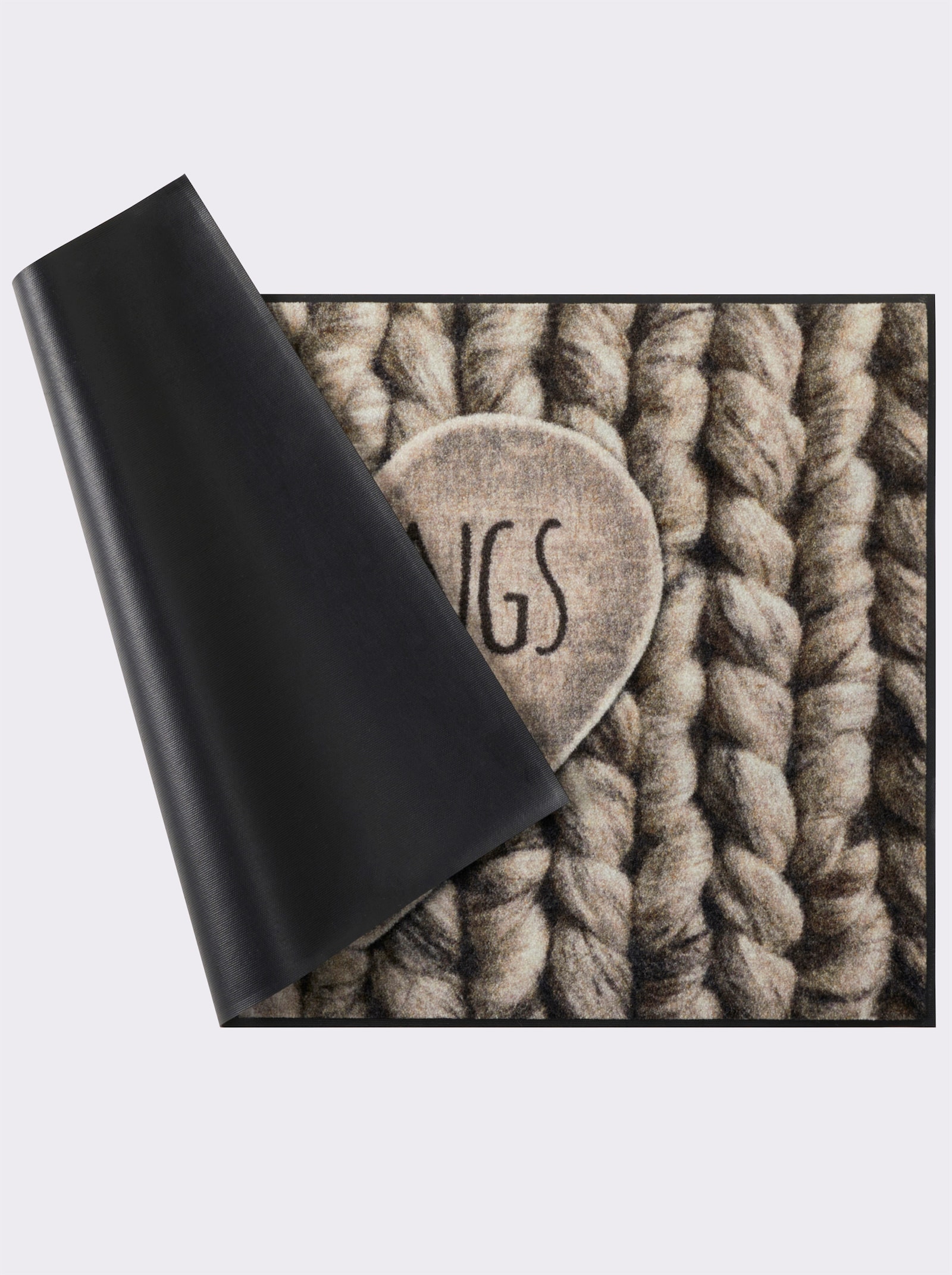 wash+dry by Kleen-Tex Voetmat - grijs/bruin