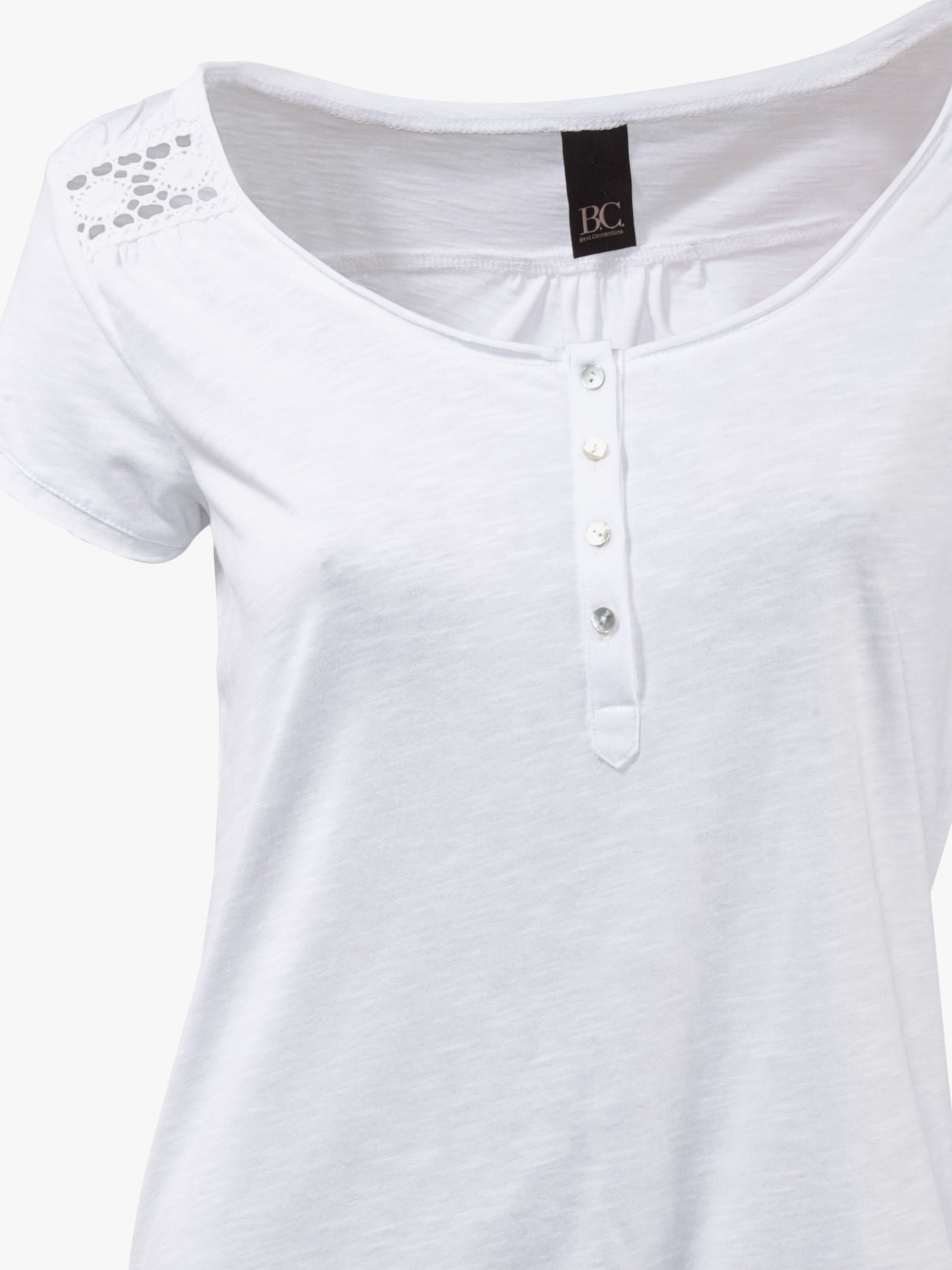 heine Rundhalsshirt - weiß