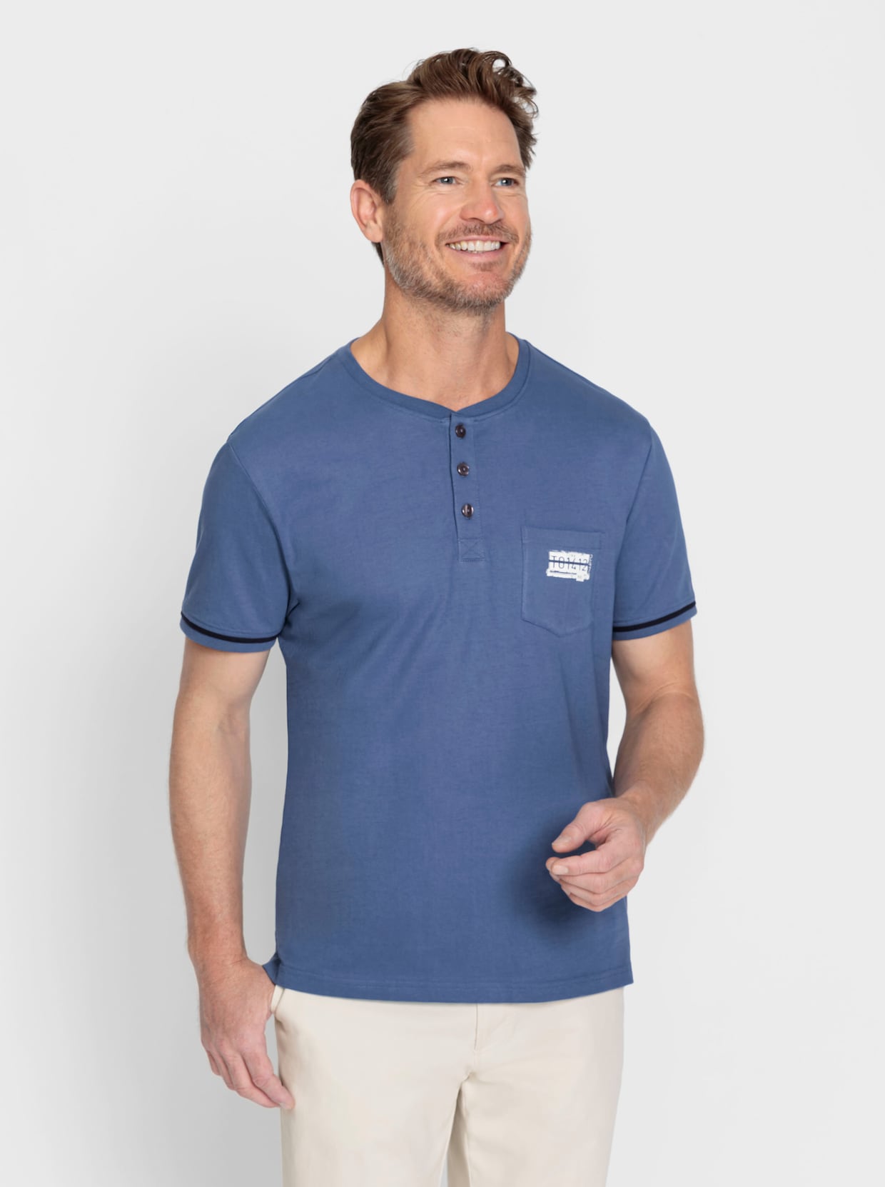 Catamaran Shirt met korte mouwen - jeansblauw