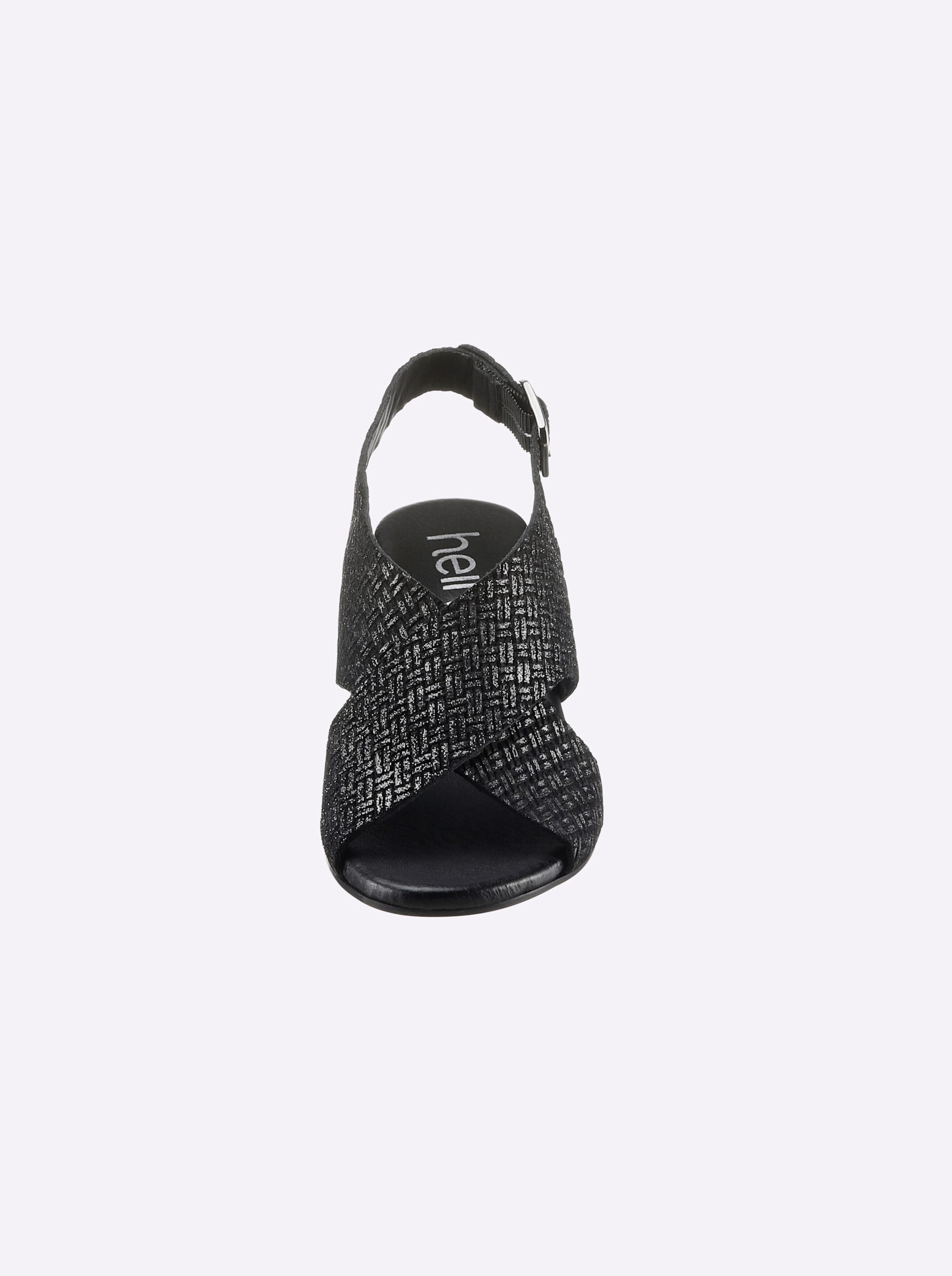 Satz LED günstig Kaufen-Sandalette in schwarz von heine. Sandalette in schwarz von heine <![CDATA[Sandalette Made in Portugal. Aus hochwertigem Rind-Nappaleder. Futter und Innensohle Leder. Blockabsatz, Höhe ca. 30 mm.]]>. 