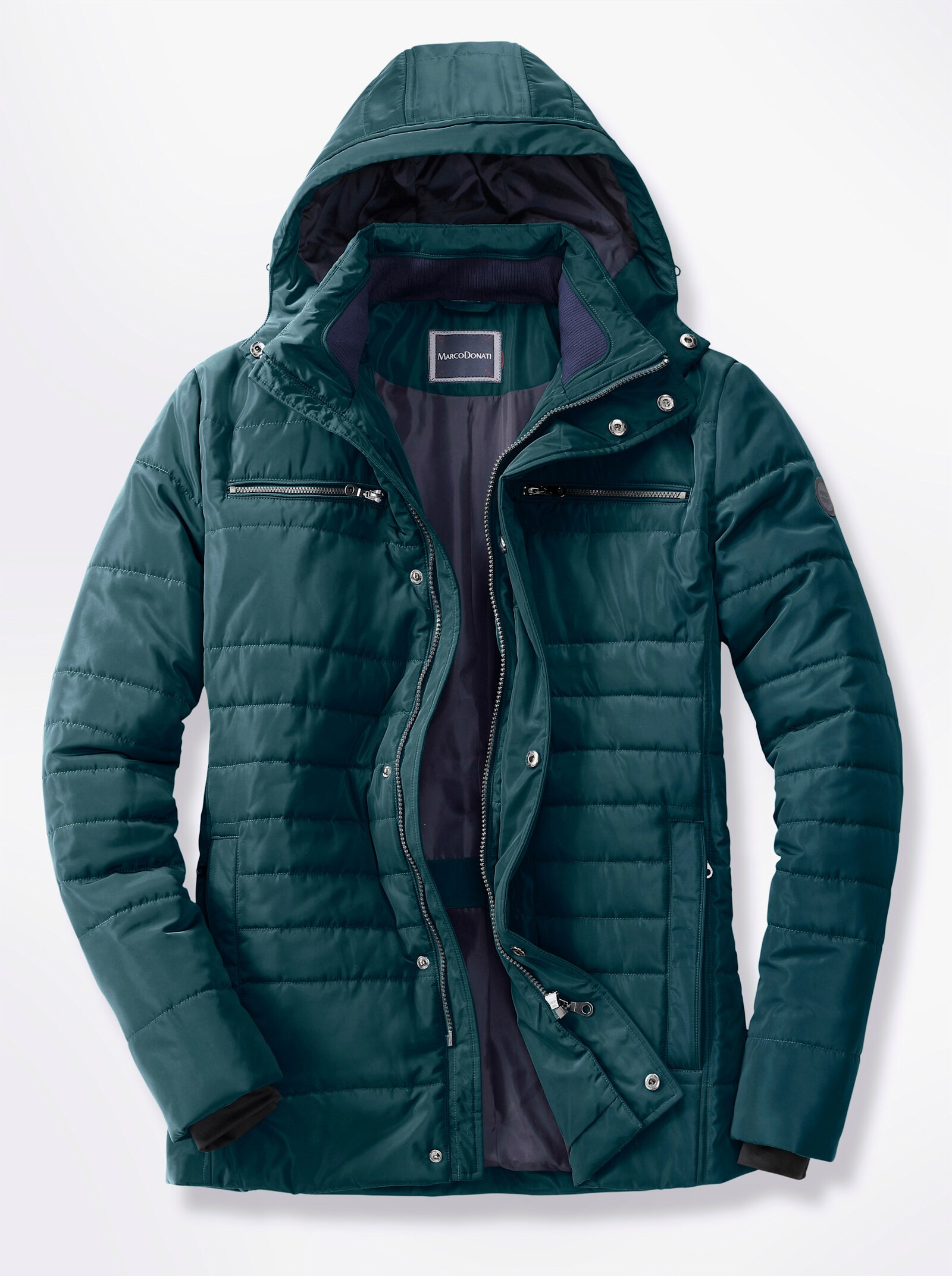 Marco Donati Jacke aus Stepp, winterwarm wattiert - petrol