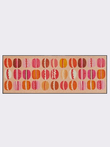 wash+dry by Kleen-Tex Fußmatte für den Innen- und überdachten Außenbereich - apricot-flamingo-gemustert