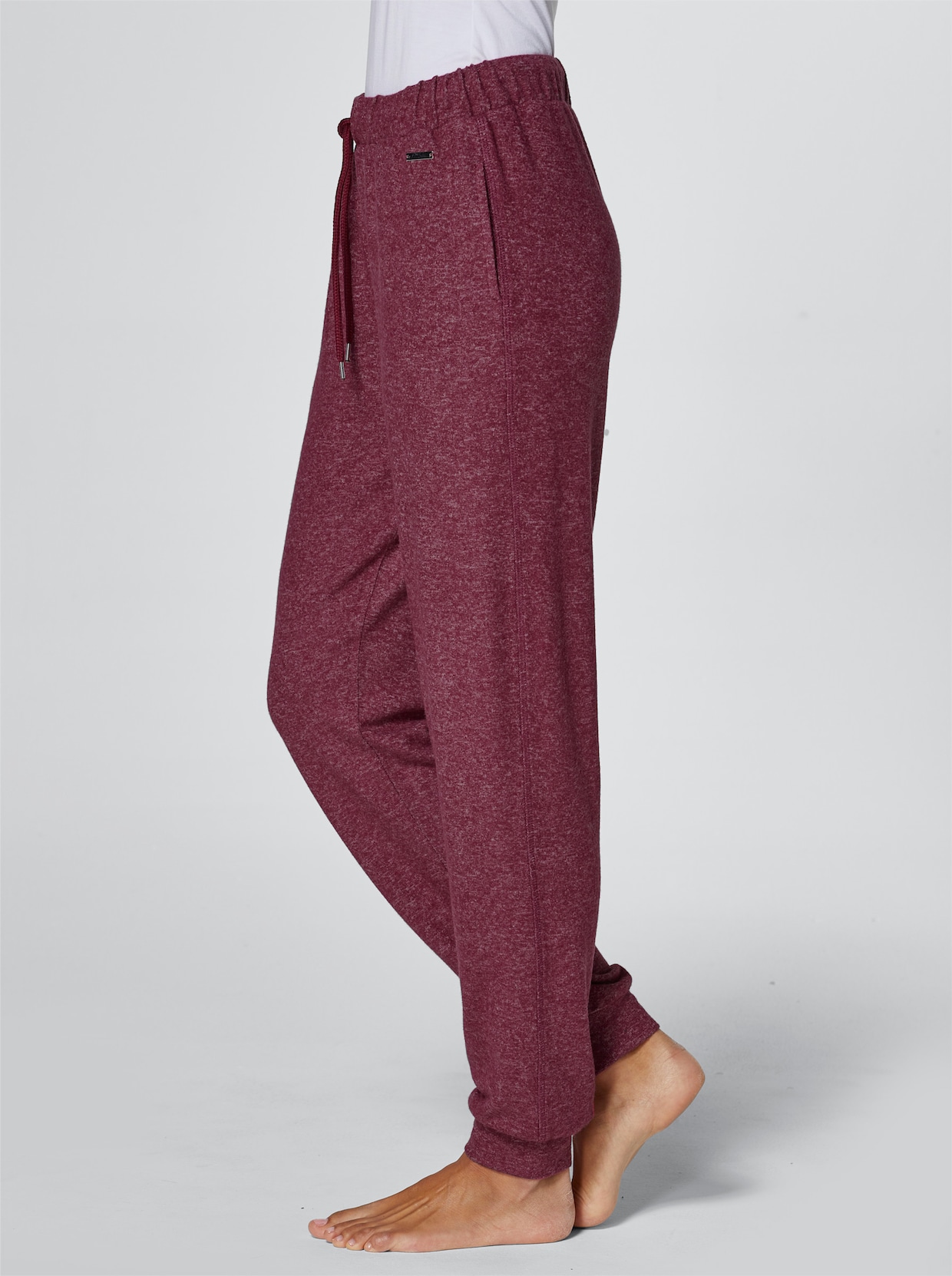 feel good Broek - bordeaux gemêleerd