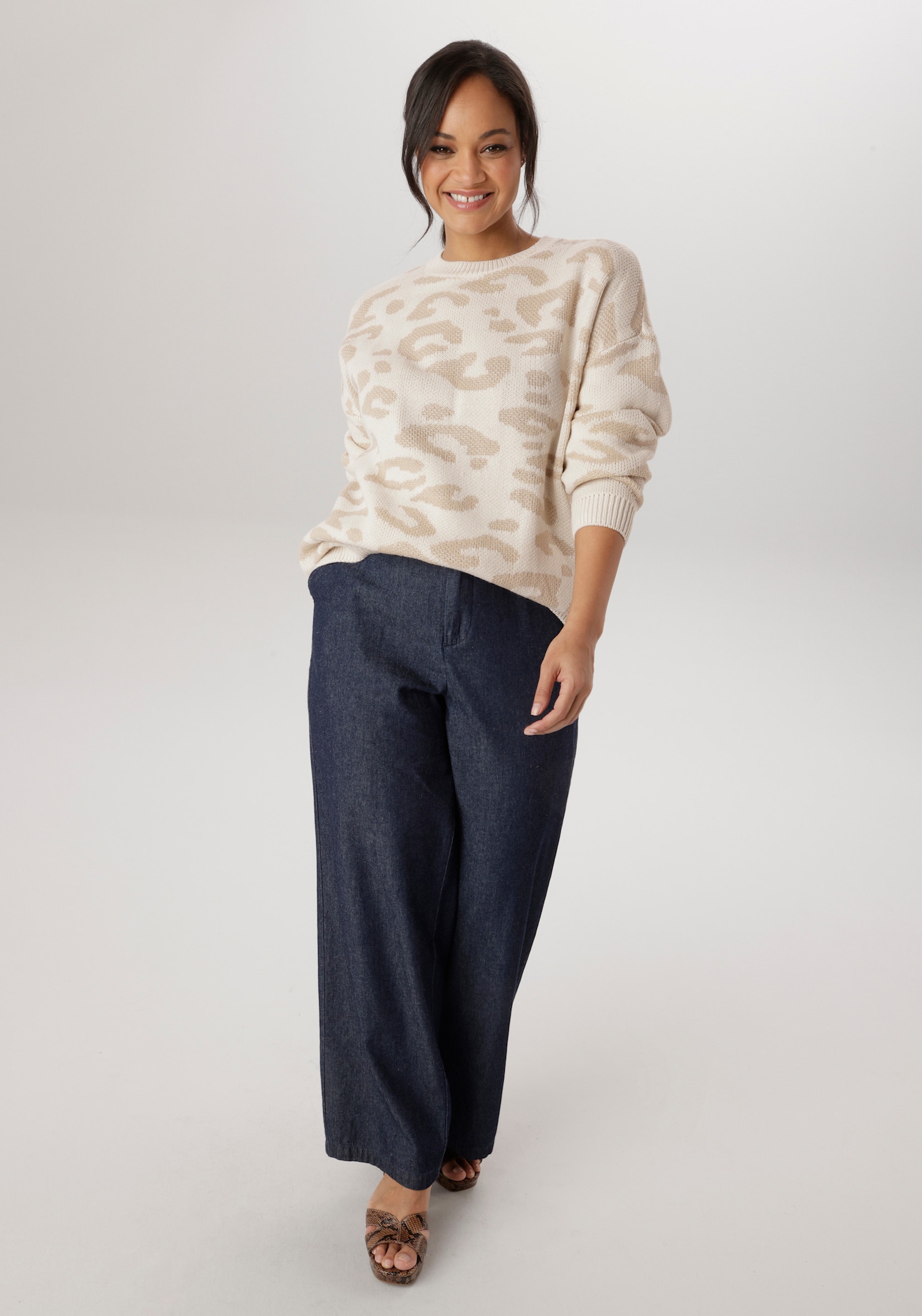 Aniston PLUS Strickpullover - beige