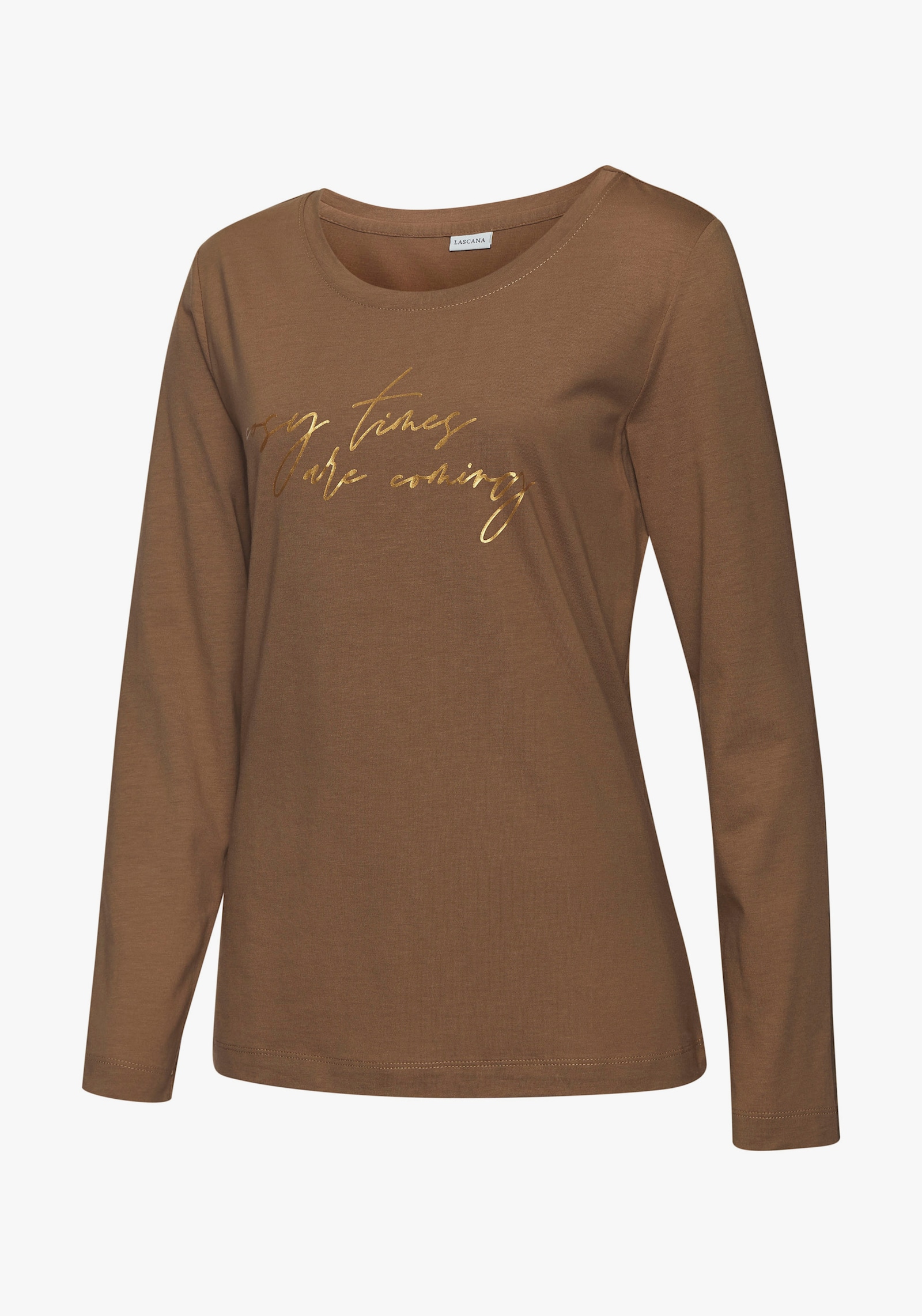 LASCANA Pyjamaoberteil - braun