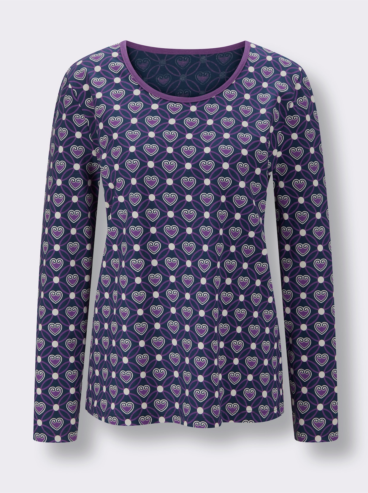 wäschepur Pyjama's - lila/donkerblauw bedrukt