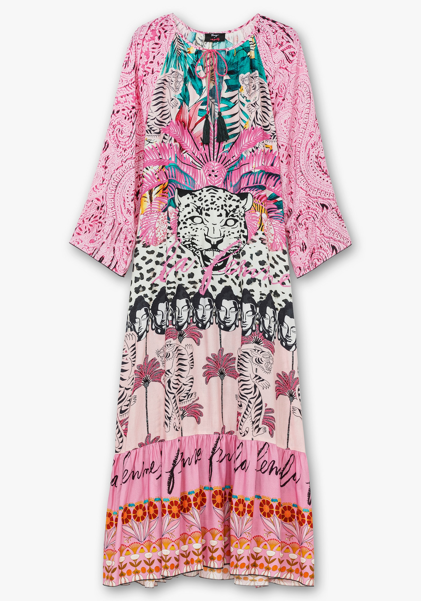 sheego loves miss goodlife Maxikleid - tiefgrün-gemustert