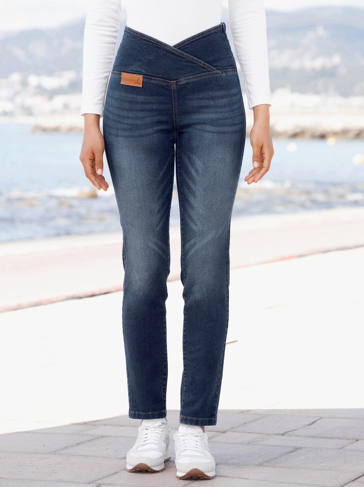 Stretch-Jeans - blue-stone-washed