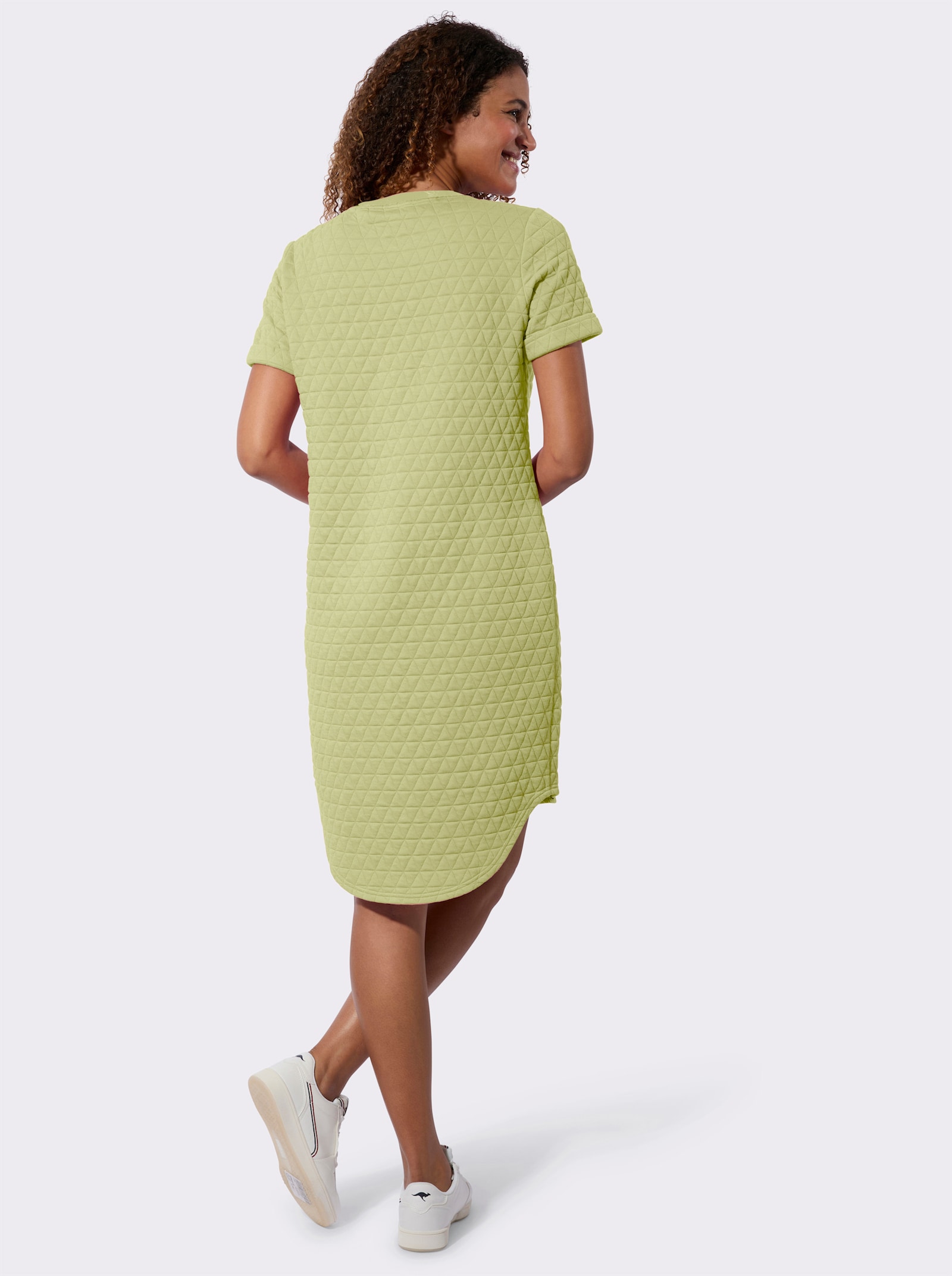 Sommerkleid im Jacquard-Muster - pistazie