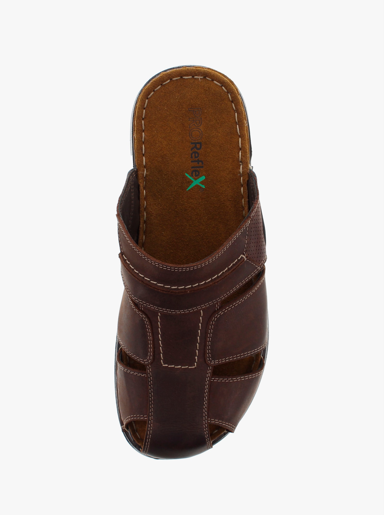 Reflexan Clog in aufwendiger Verarbeitung - cognac