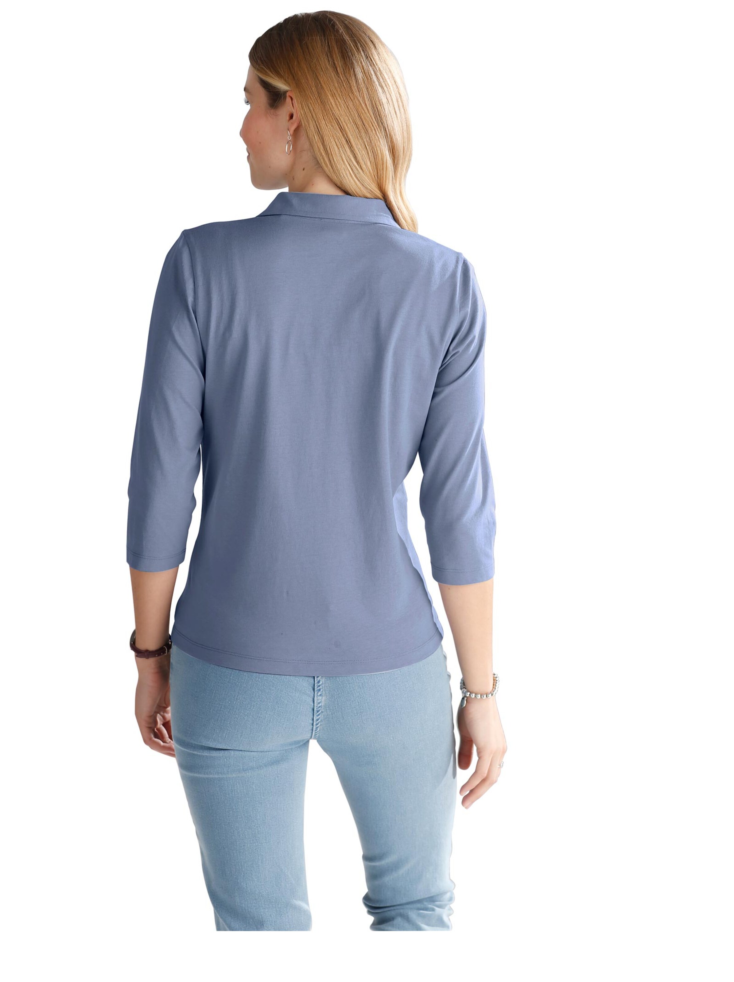 Poloshirt - taubenblau