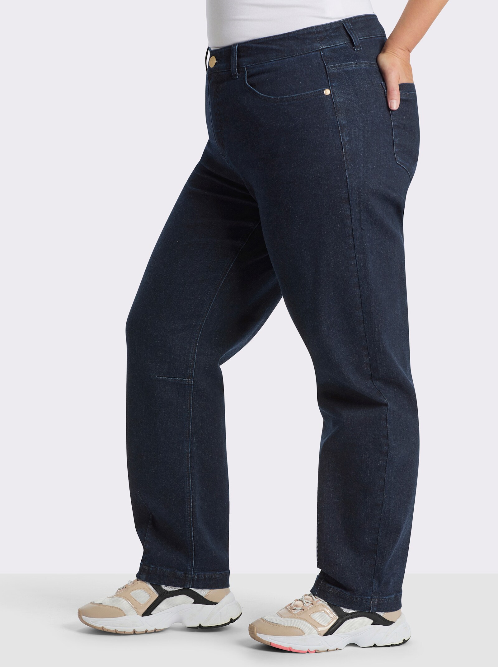 sheego Jeans mit Barrel-Leg - dark blue