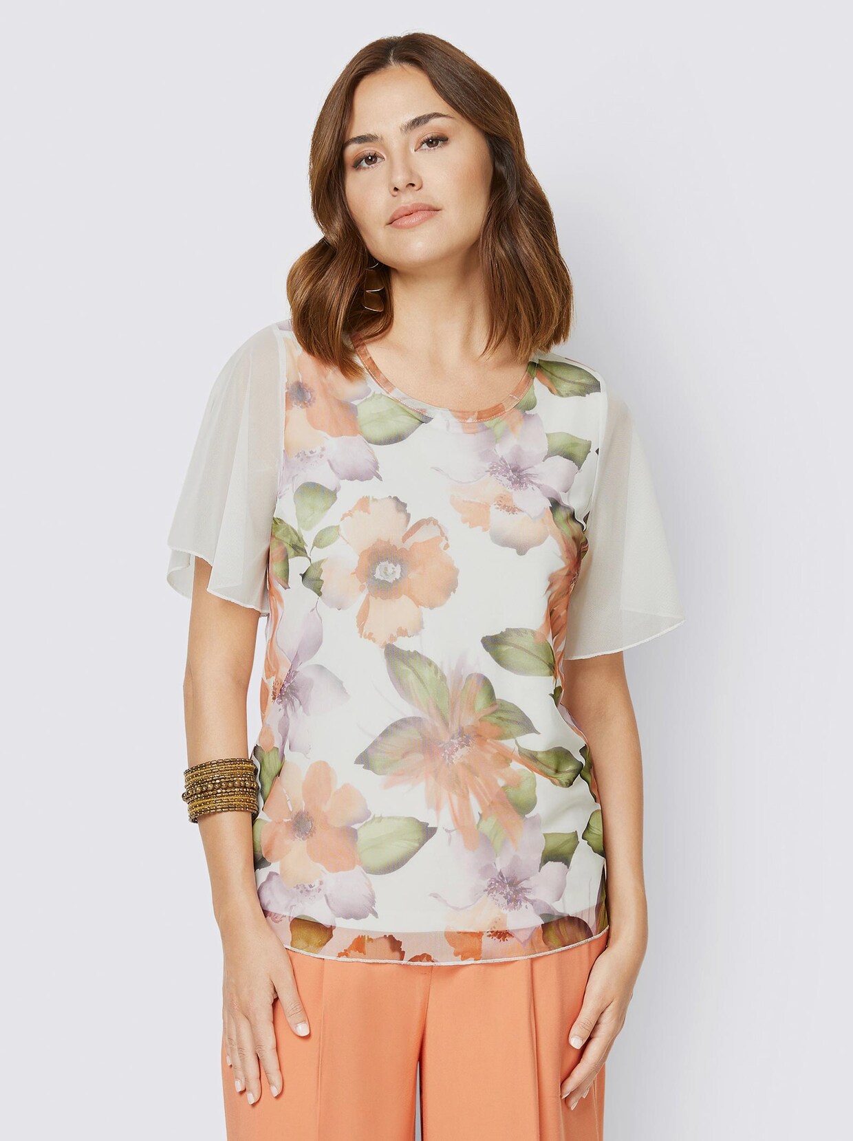 Print-Shirt - ecru-bedruckt