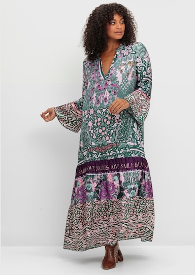 sheego loves miss goodlife Maxikleid - lila-bedruckt