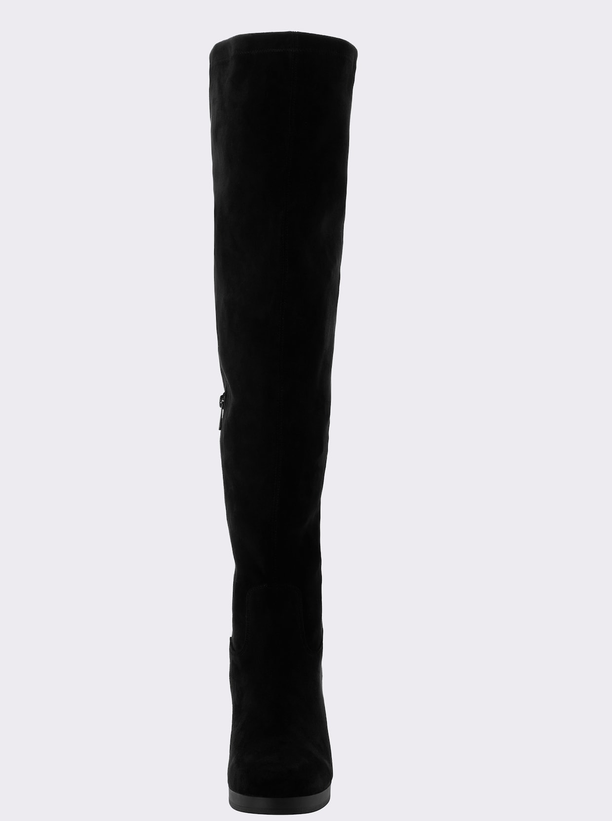 sheego Overkneestiefel - schwarz