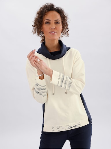 Sweatshirt - champagner-marine