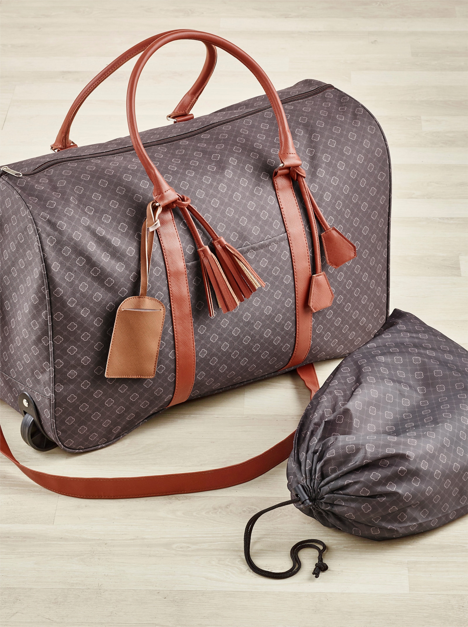 Reisetaschen-Set - braun