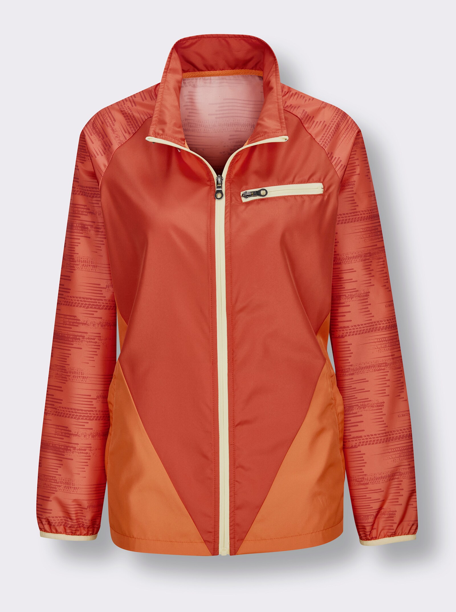 Funktionsjacke mit Reißverschluss-Brusttasche - orange