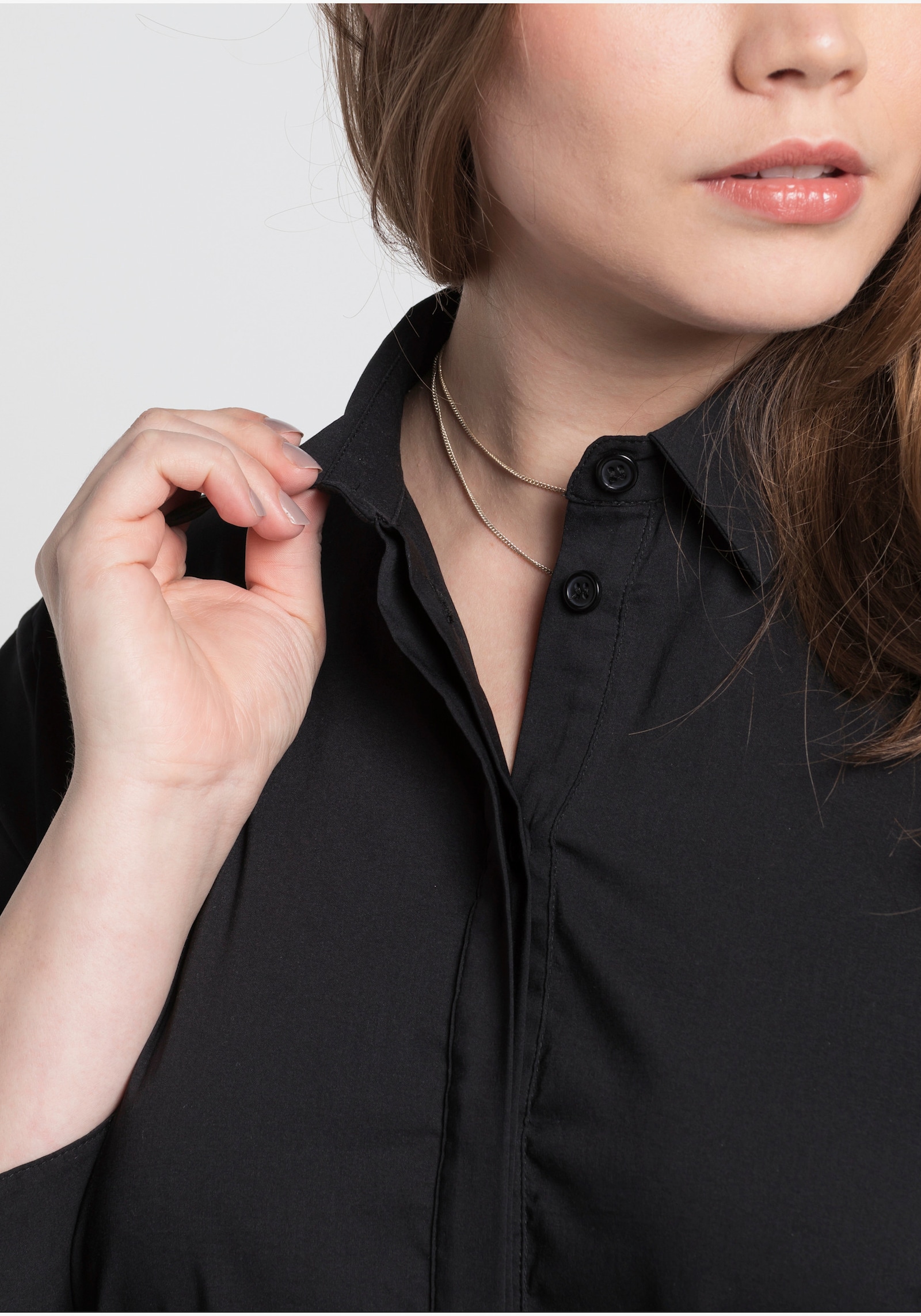 sheego Tuniek in lichte A-lijn - zwart