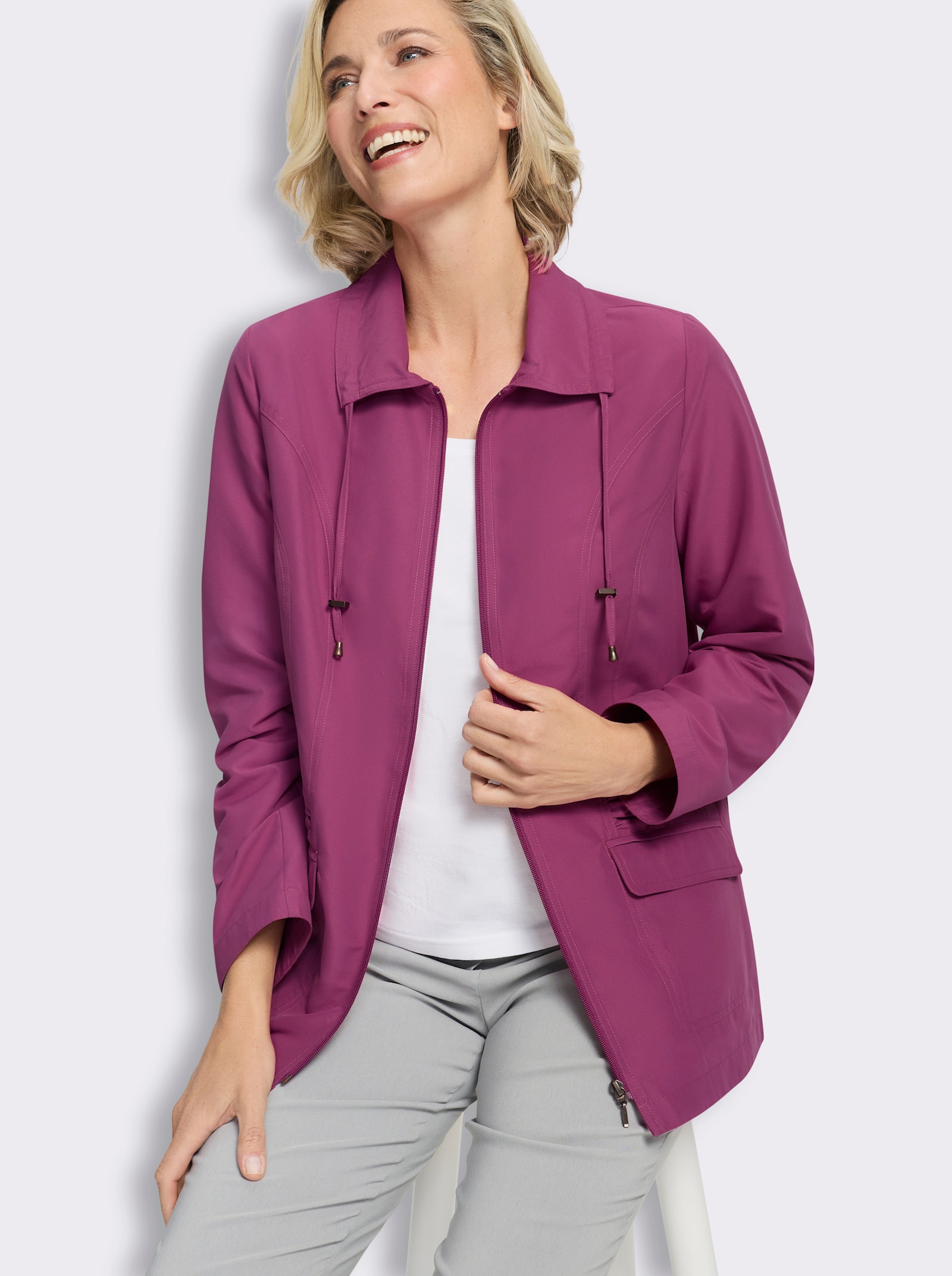 Jacke mit Raffungen im Vorderteil - erika
