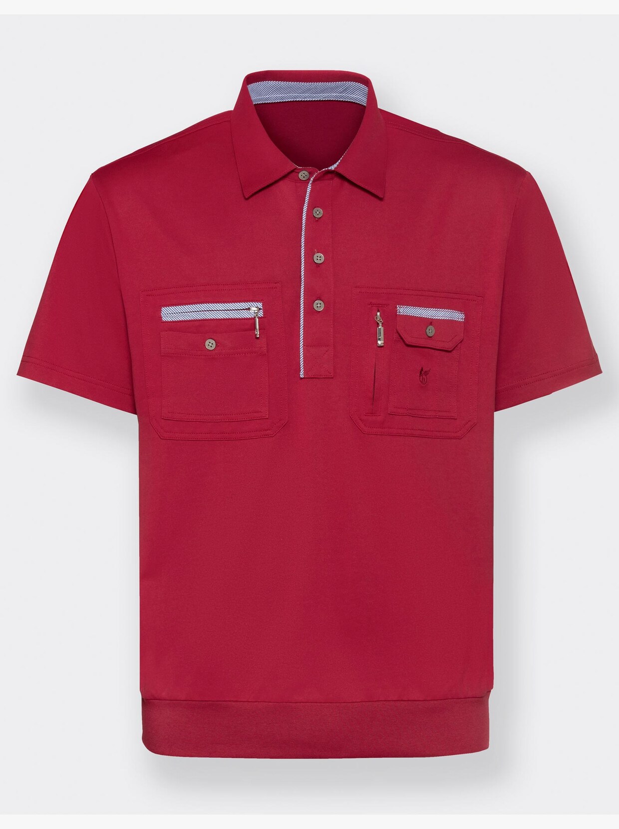 Hajo Kurzarm-Poloshirt - rot