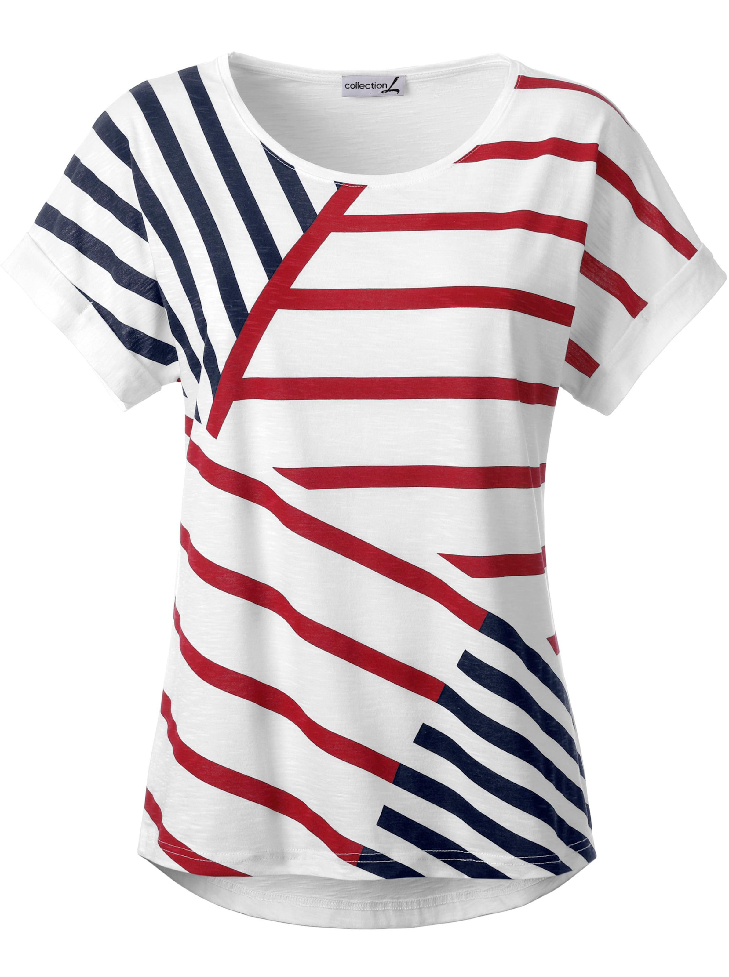 Slip,Mode günstig Kaufen-Kurzarmshirt in weiß-rot-gestreift von heine. Kurzarmshirt in weiß-rot-gestreift von heine <![CDATA[Streifen machen Mode! Shirt im unkomplizierten Freizeit-Look.]]>. 