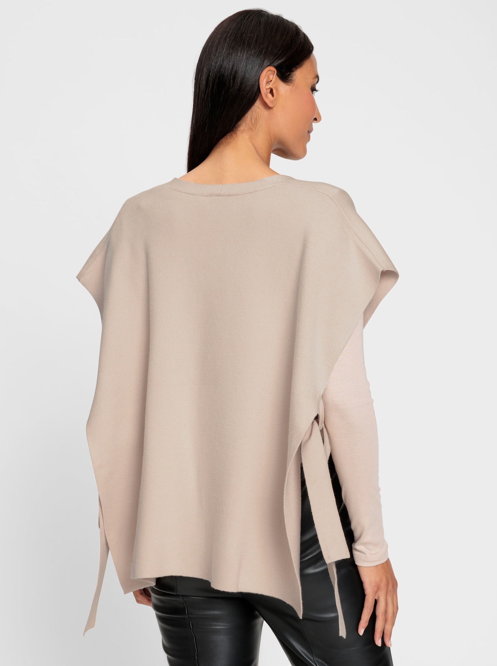 heine Strickweste seitlich offen - elfenbein