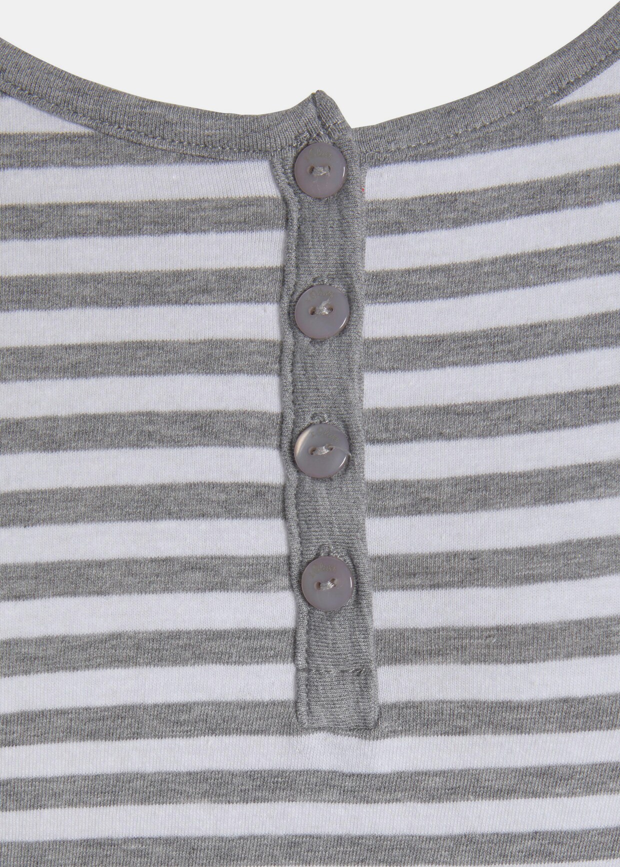 s.Oliver Nachthemd - weiß-grau-meliert