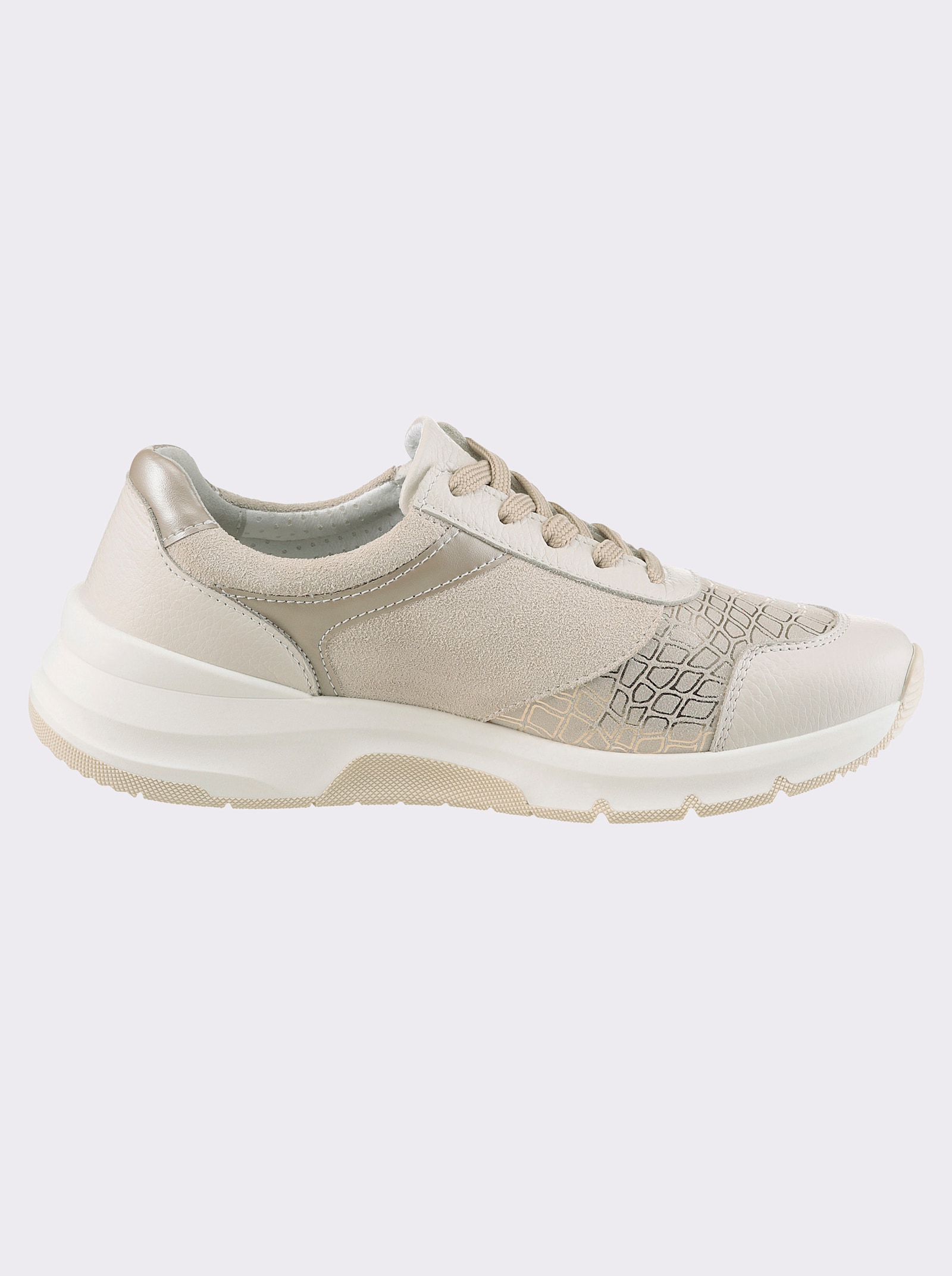 airsoft modern+ Sneaker mit Leder-Wechselfußbett - vanille