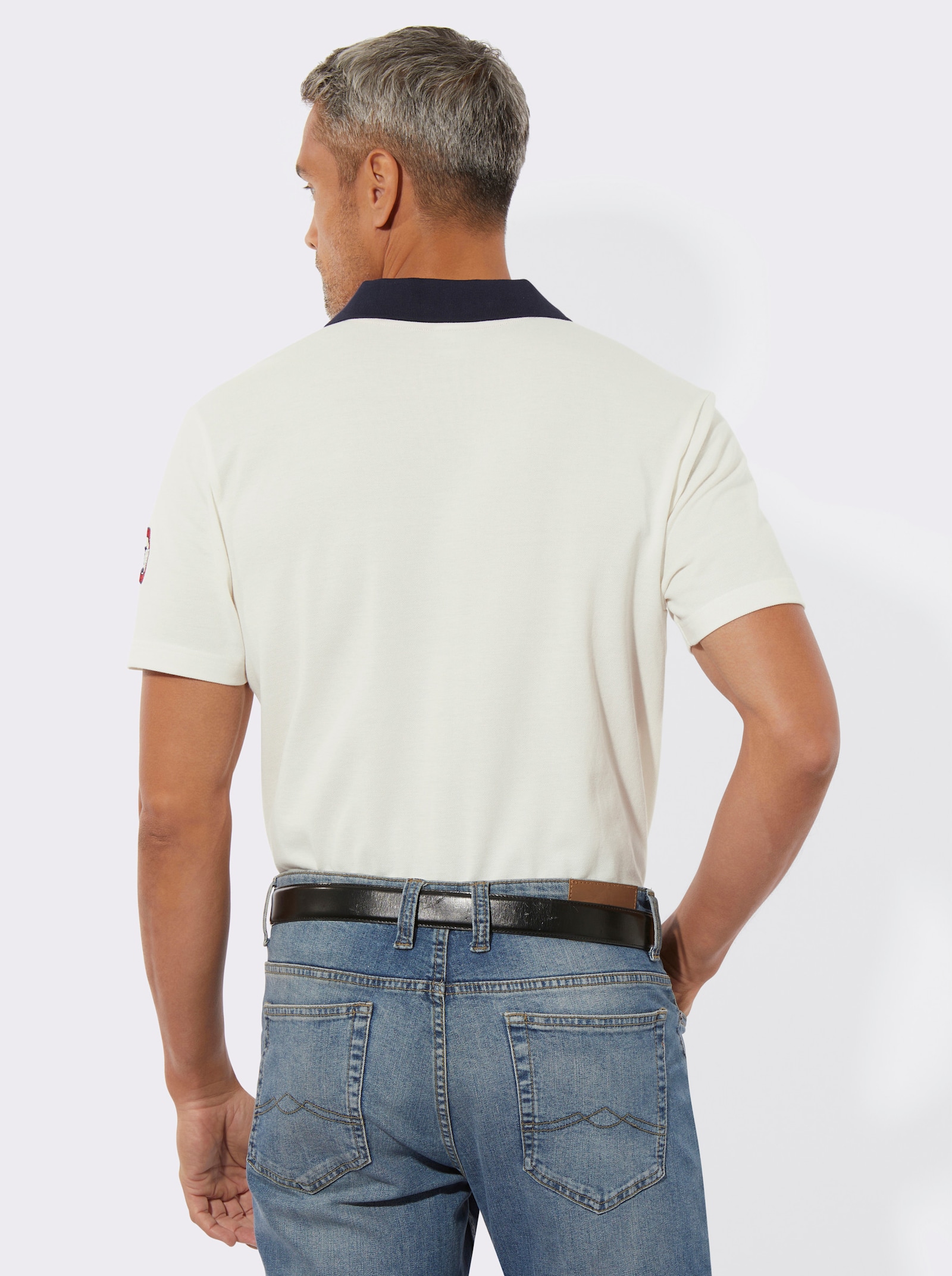 Polokošeľa, šnurovanie na výstrihu - svetlobéžová