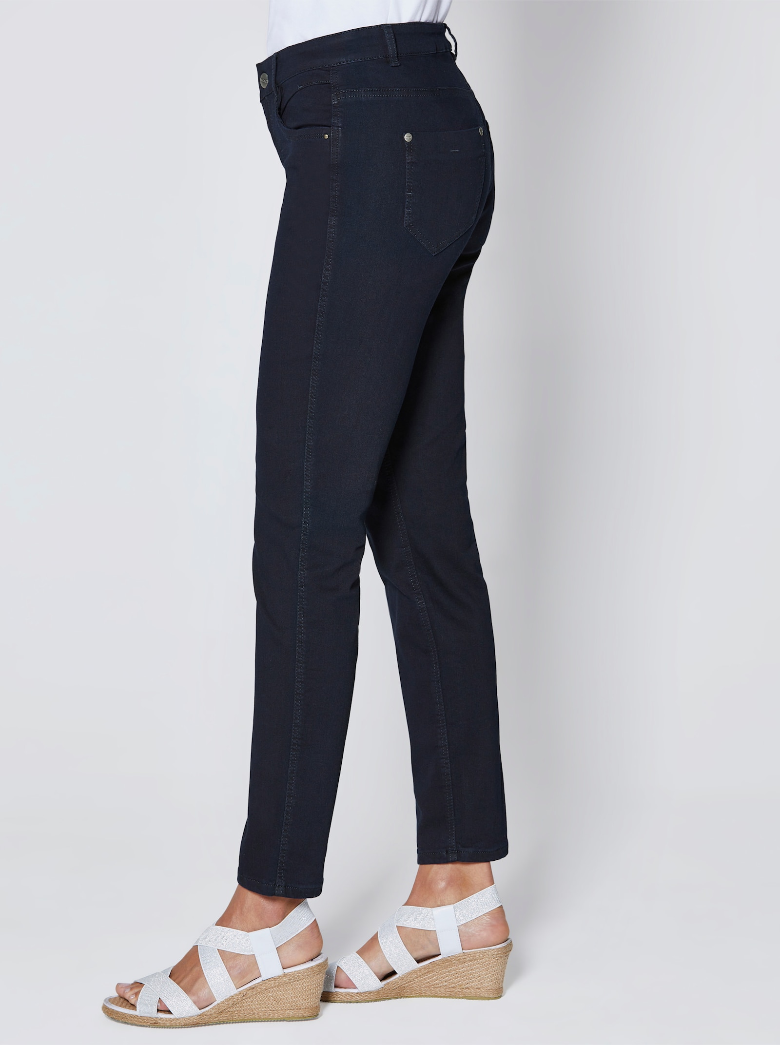 Ascari Stretch-Jeans in Röhren-Form - dark blue