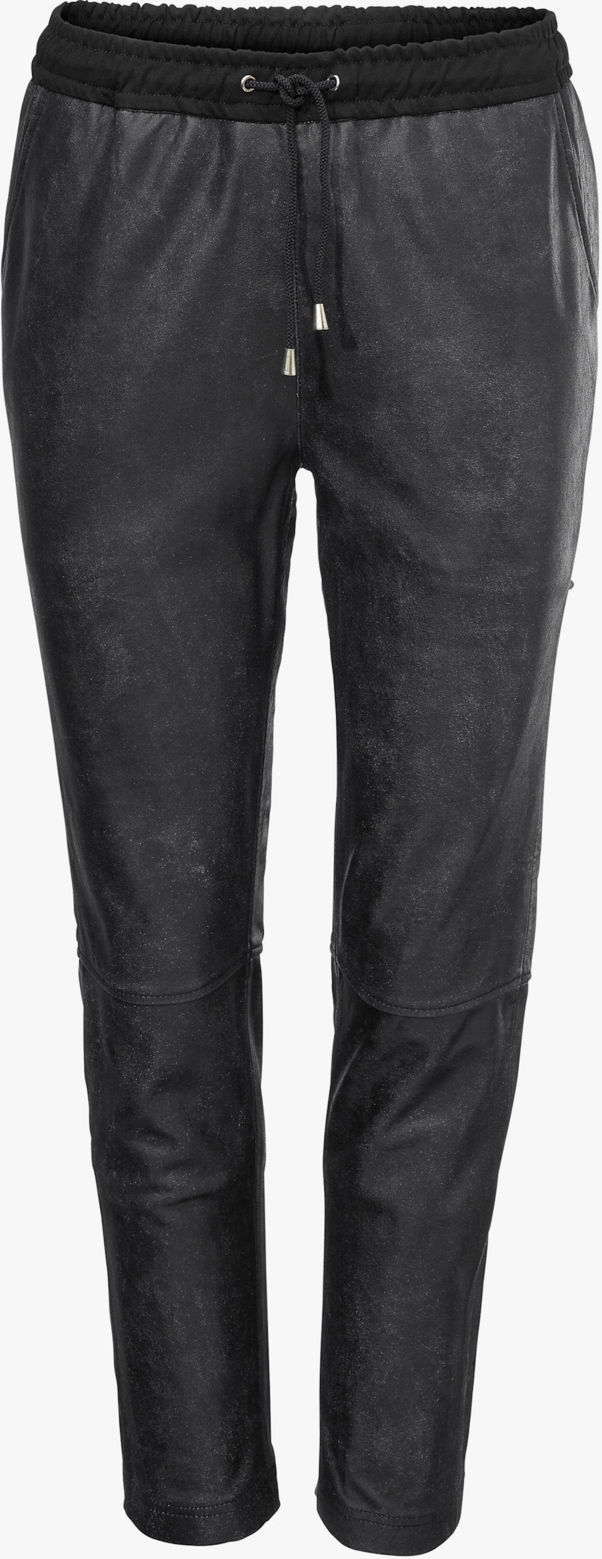 heine Pantalon de jogging en cuir - noir