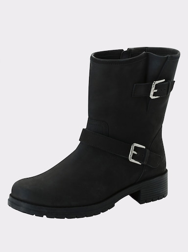 sheego Bikerboots mit Schnallenbändern - schwarz