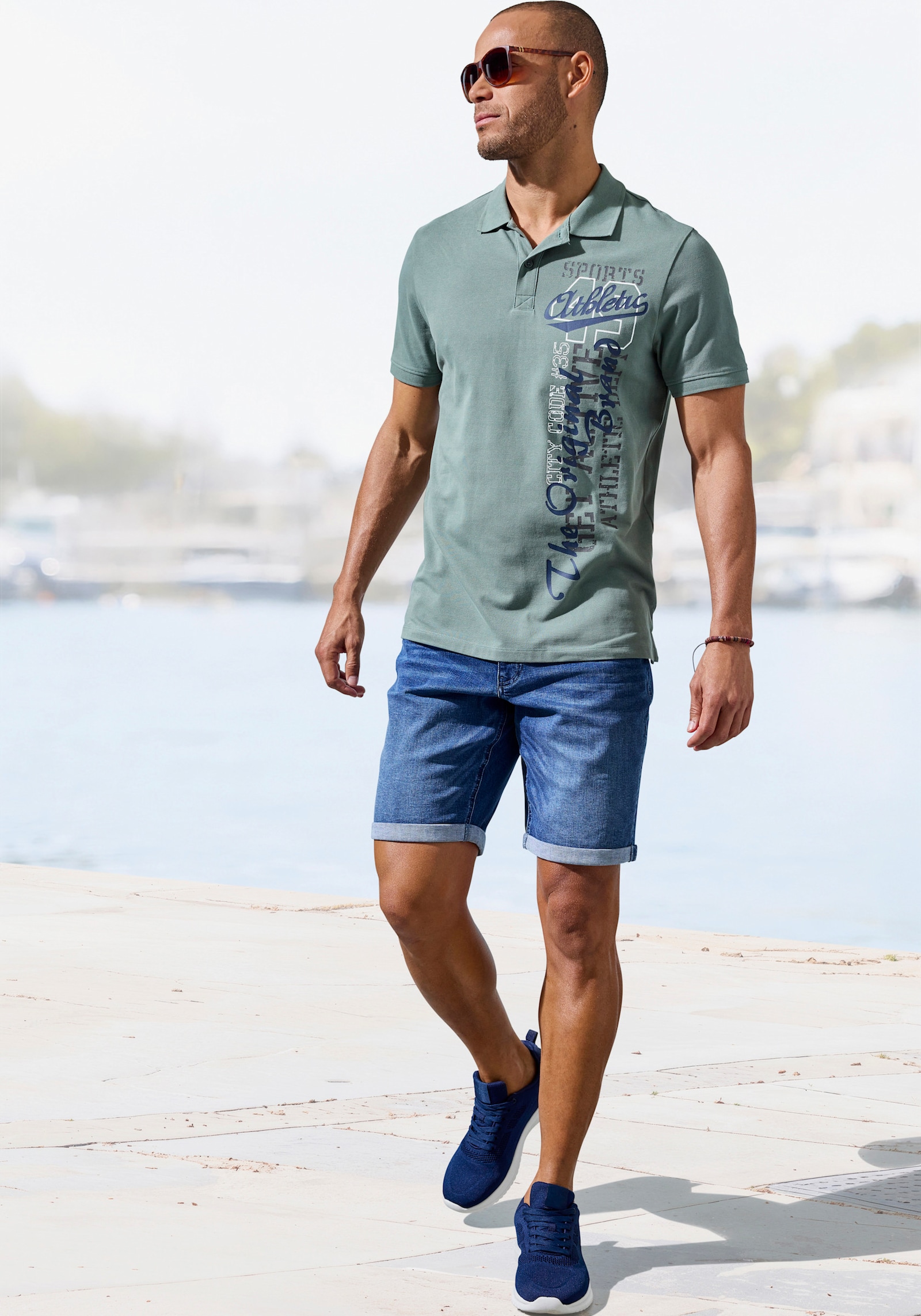 John Devin Jeansshorts - blue denim