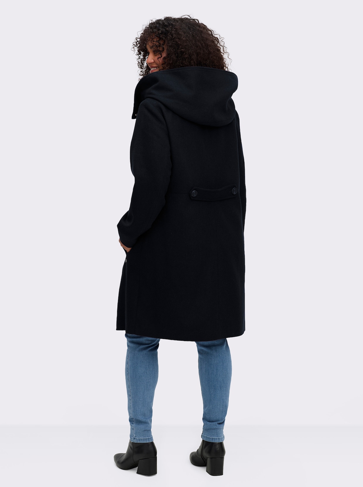 sheego Kurzmantel - tiefblau