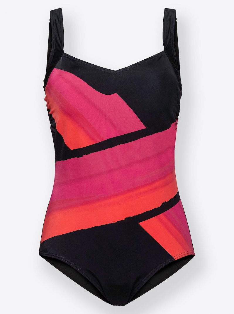 hh damen bademoden sale feel good Badeanzug in schwarzorange