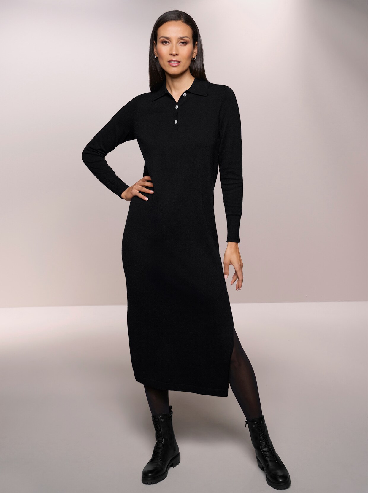 heine Strickkleid - schwarz