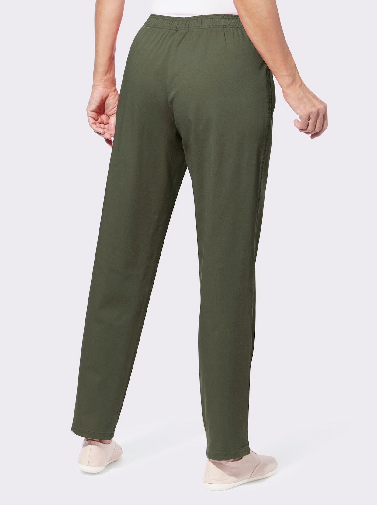 Jeans med resår - khaki