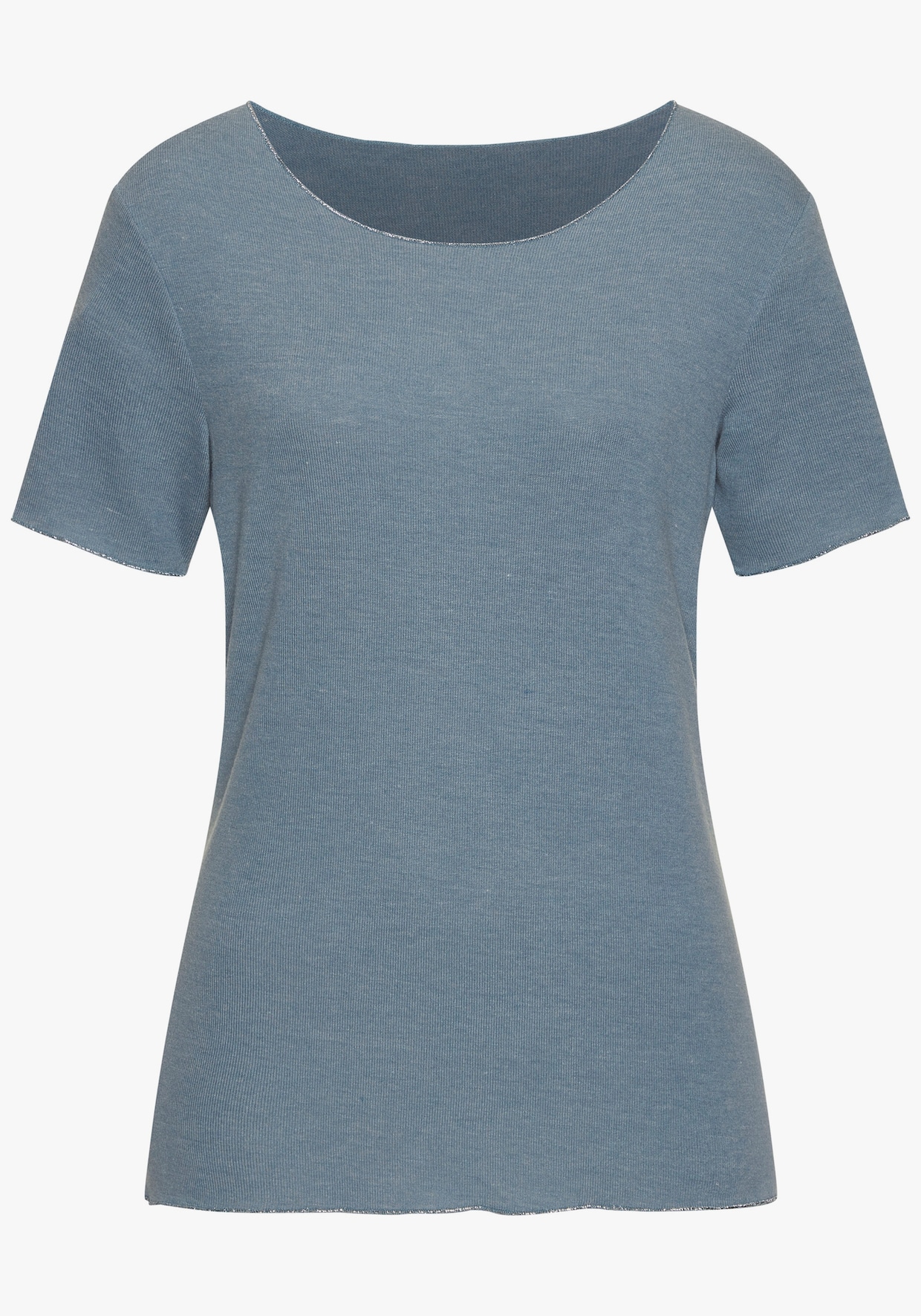 LASCANA T-shirt à col rond - bleu clair