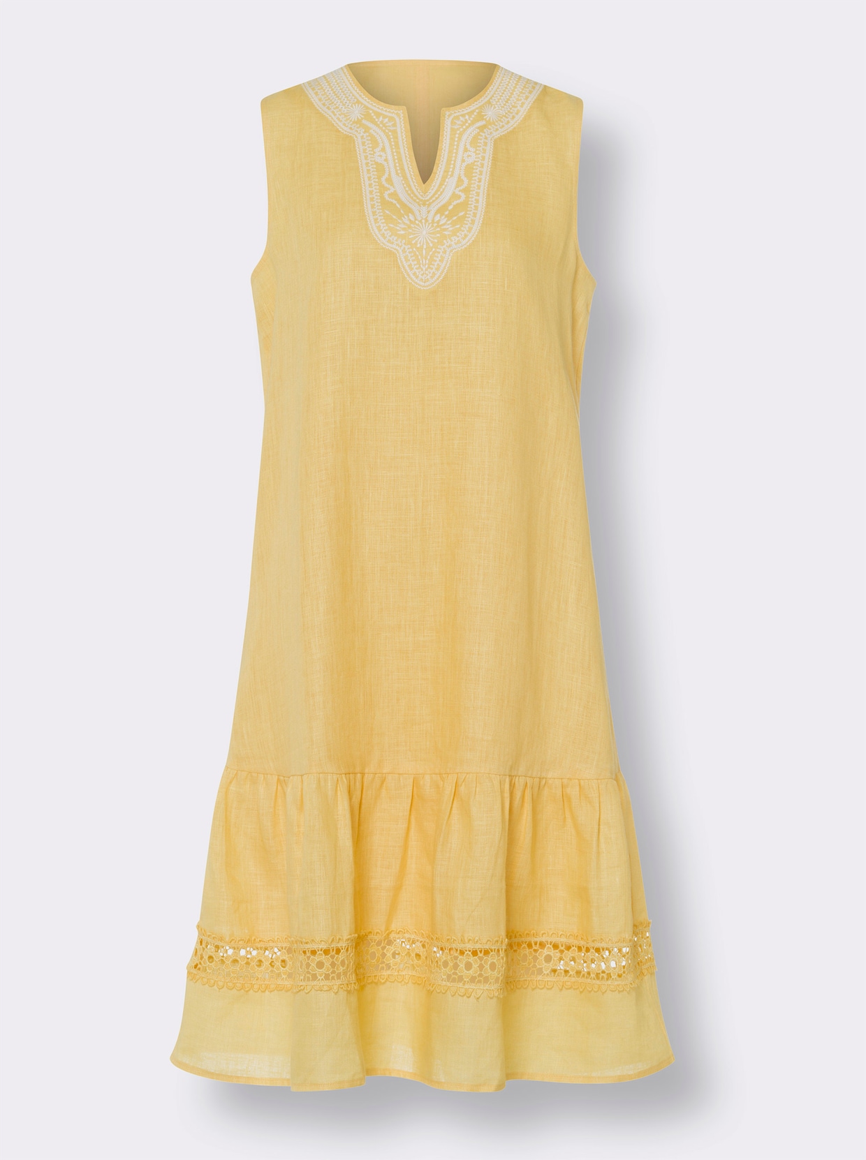 heine Webkleid - gelb