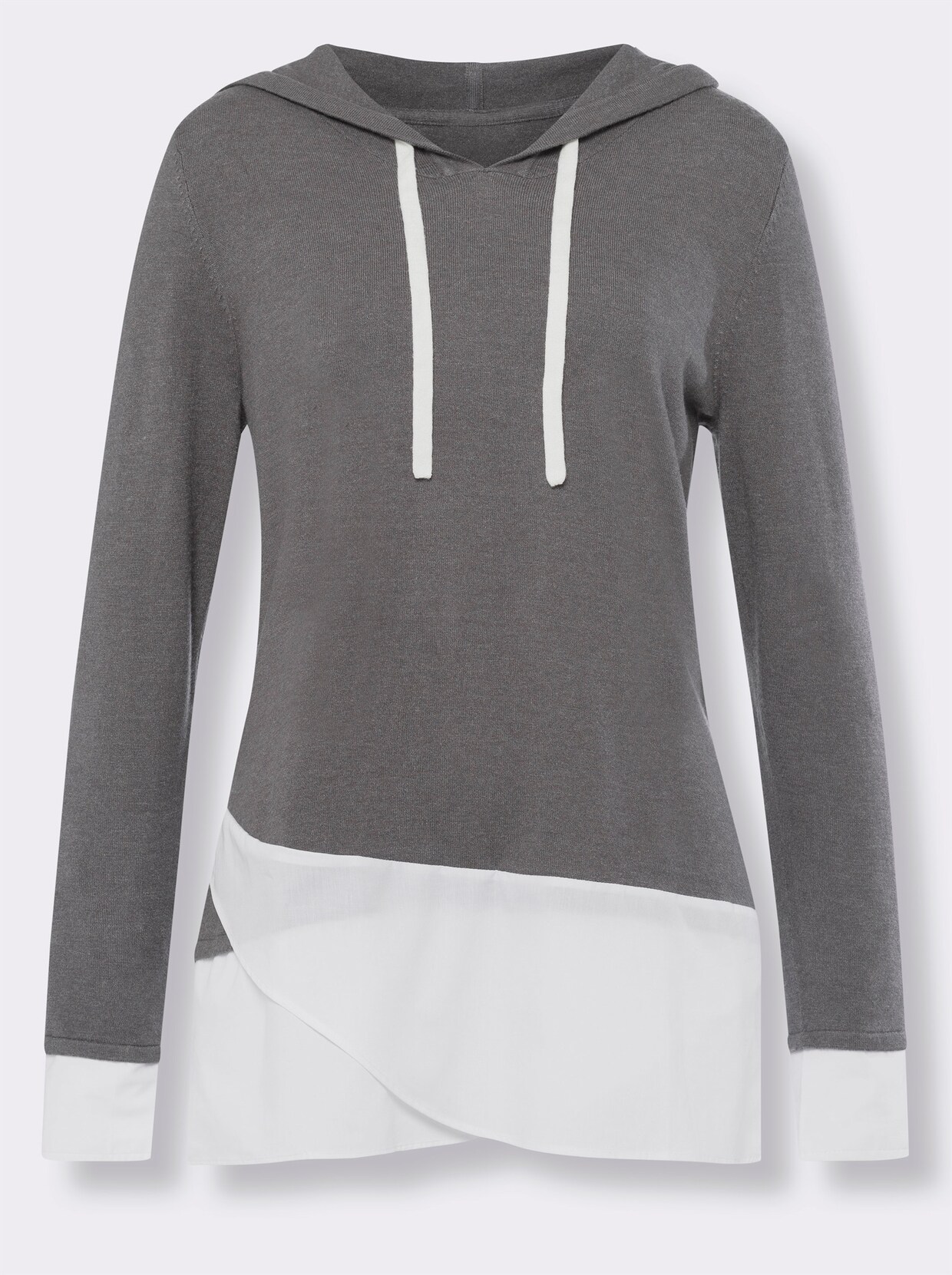heine Kapuzenpullover - anthrazit-meliert