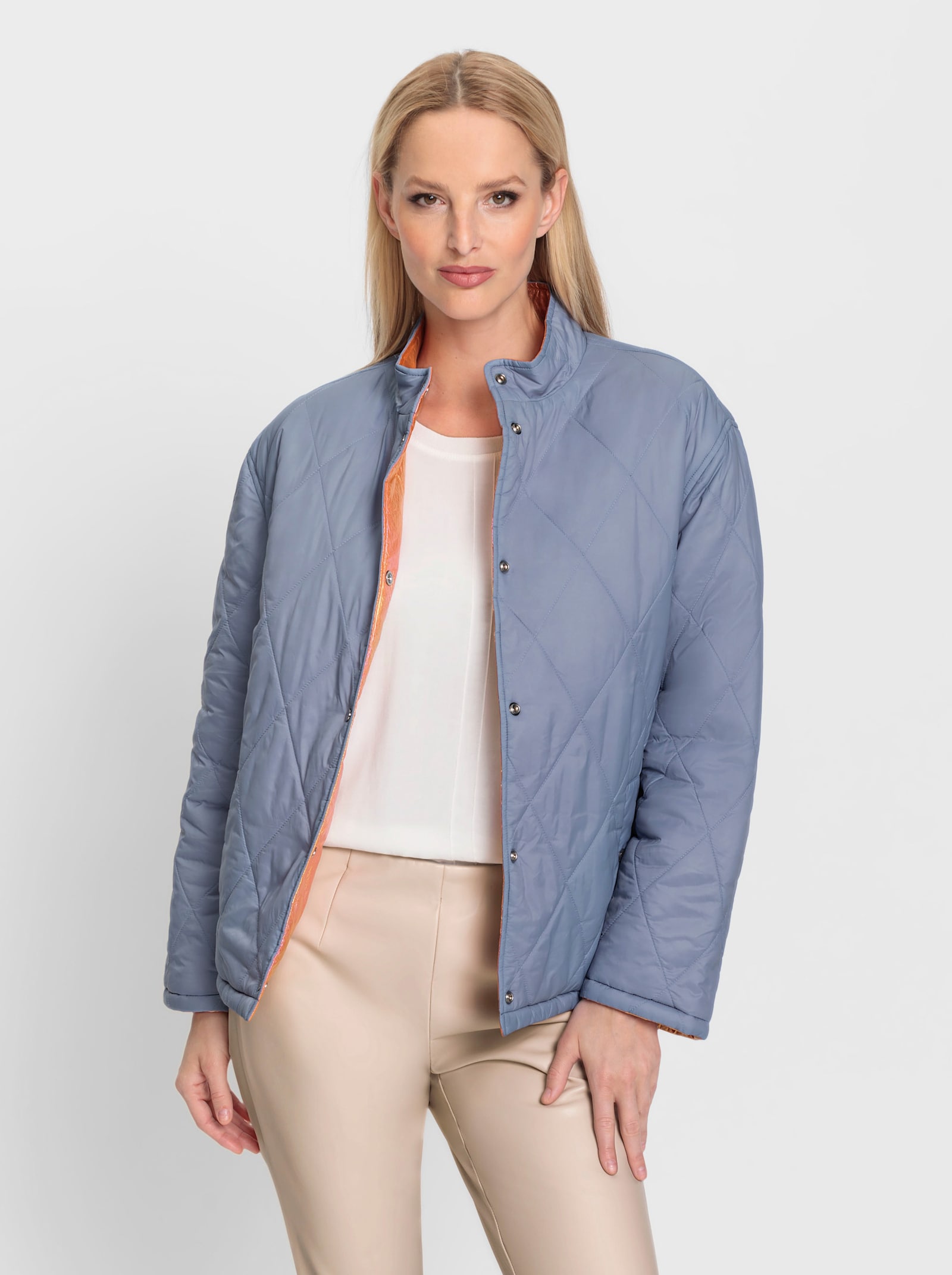 heine Keerbare gewatteerde jas - bleu/oranje