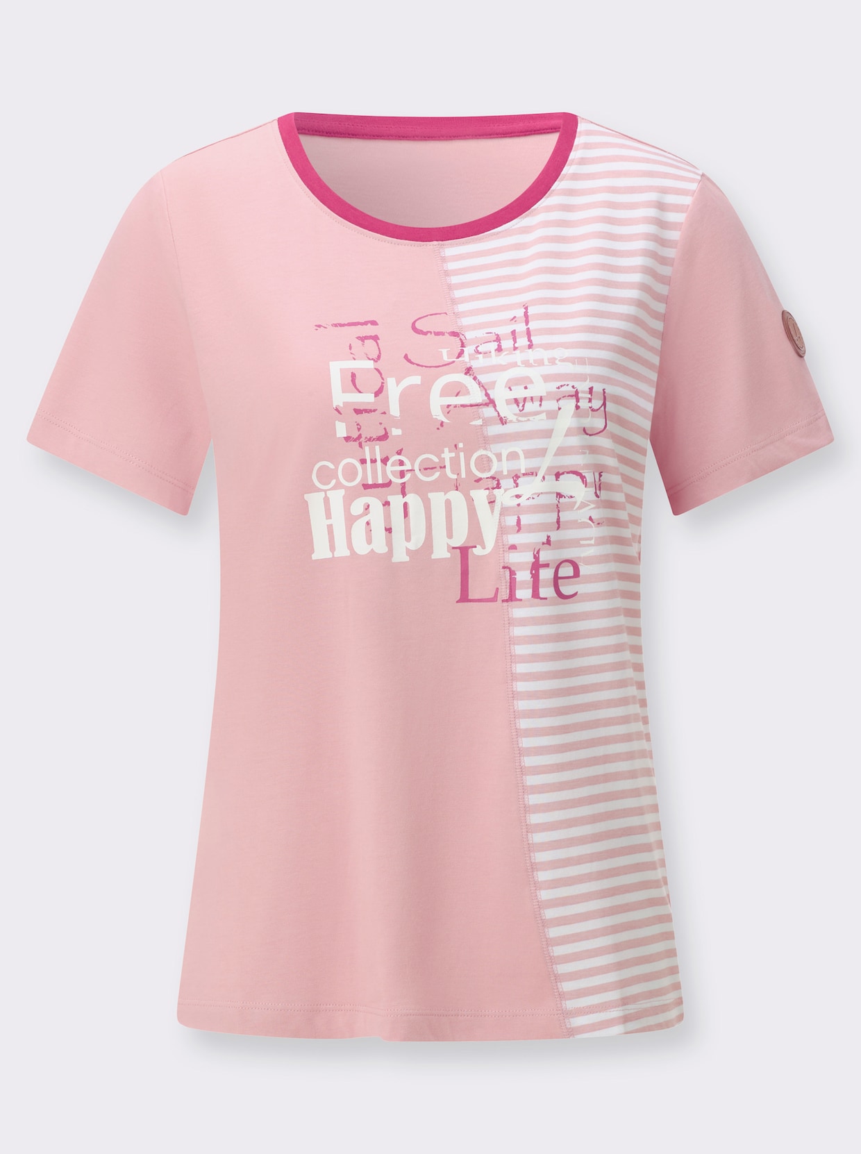 Rundhalsshirt - hortensie-erika-bedruckt