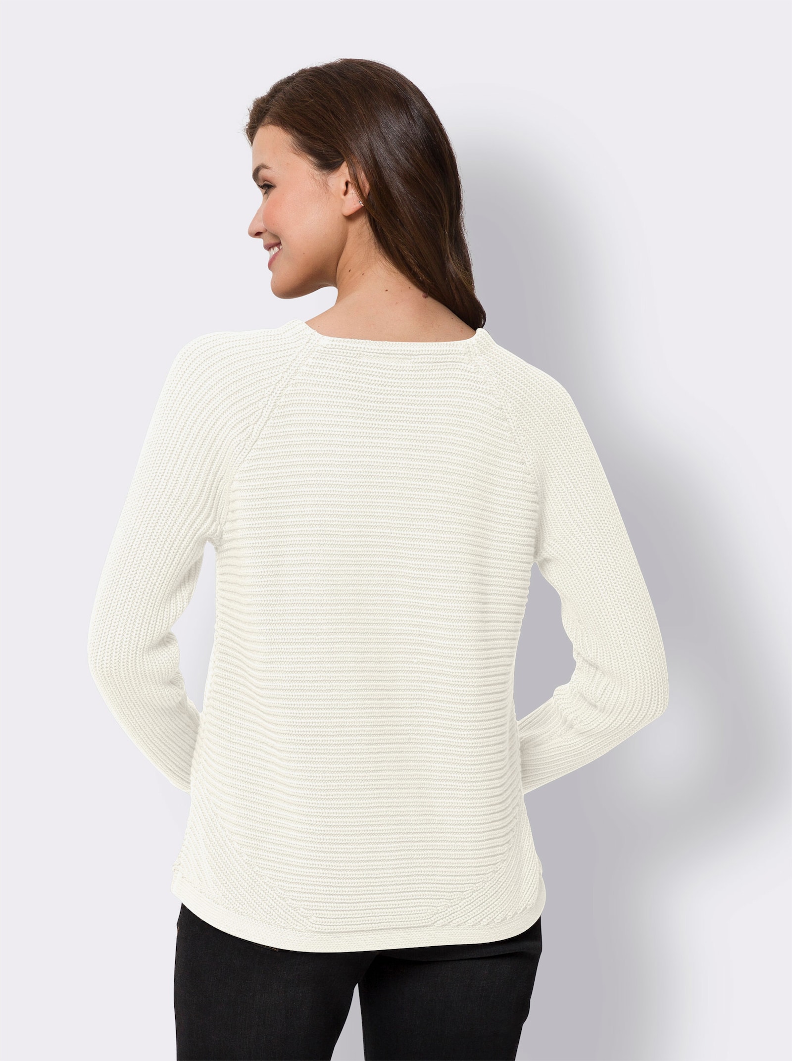 heine Strickjacke in dezentem Glanz - ecru