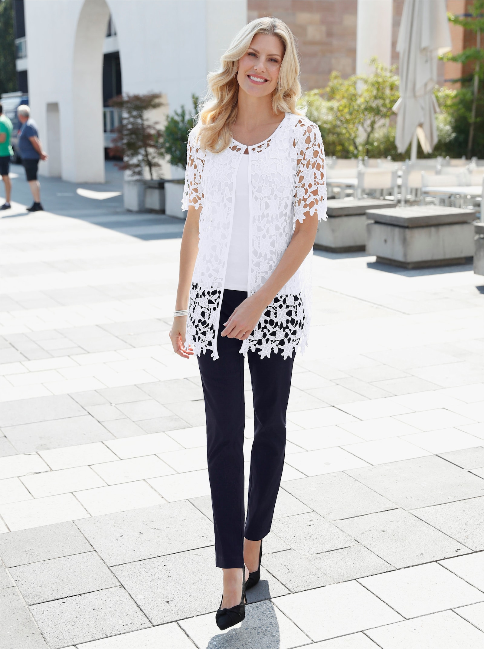 Bengalinhose mit Zierreißverschlüssen - marine